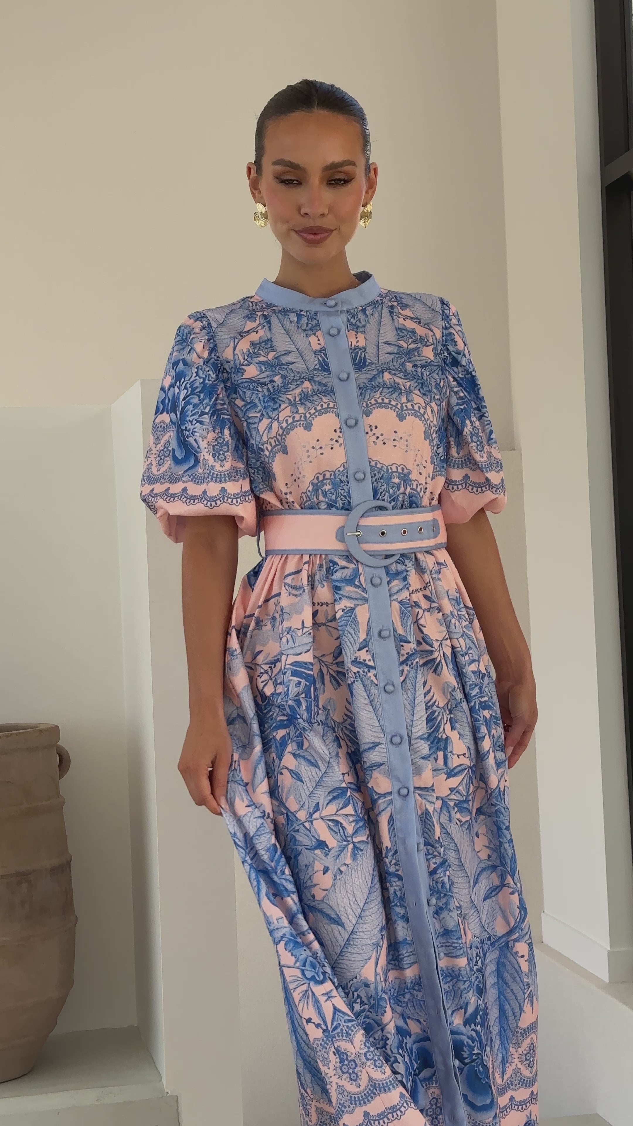 Load video: Vania Maxi Dress - Madeline Blue - Billy J