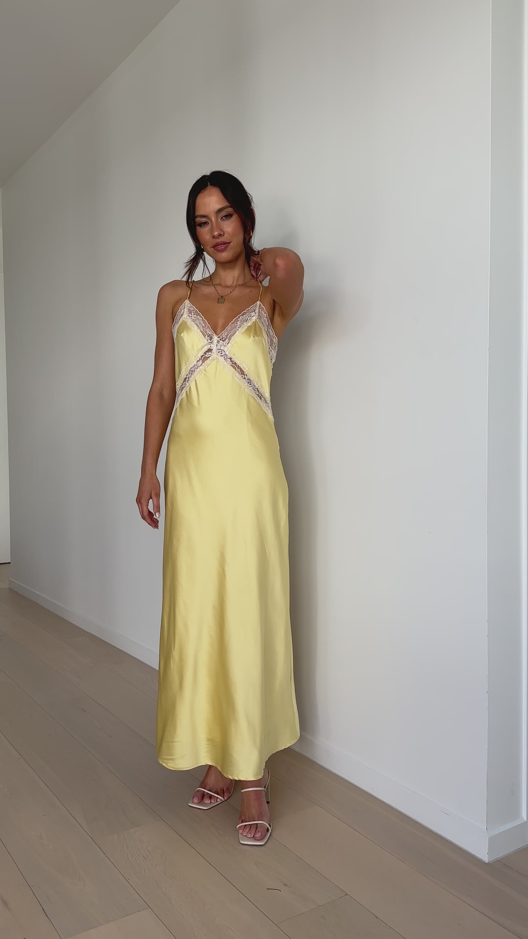 Load video: Westley Maxi Dress - Yellow - Billy J