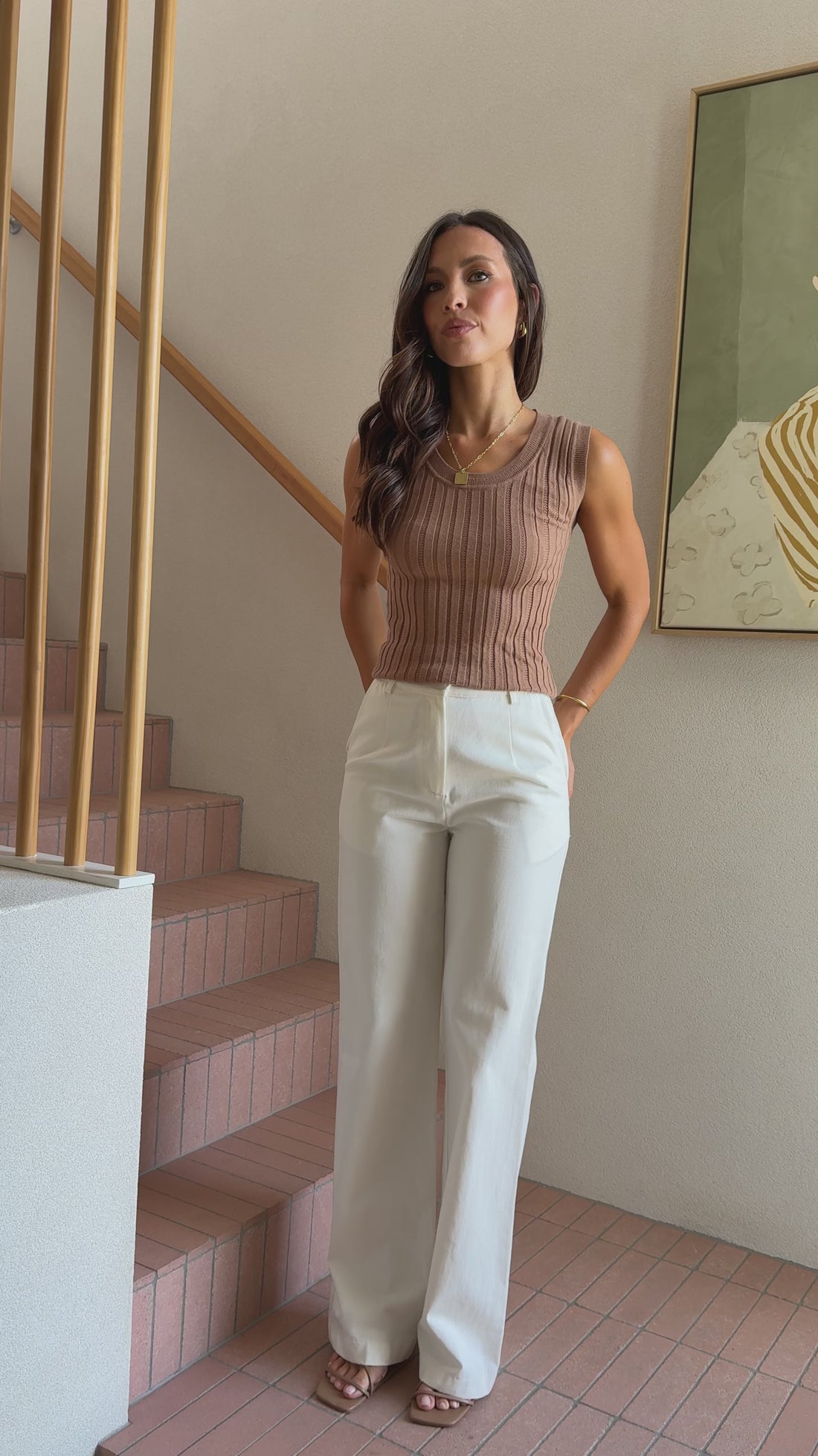 River Knit Tank - Brown - Billy J