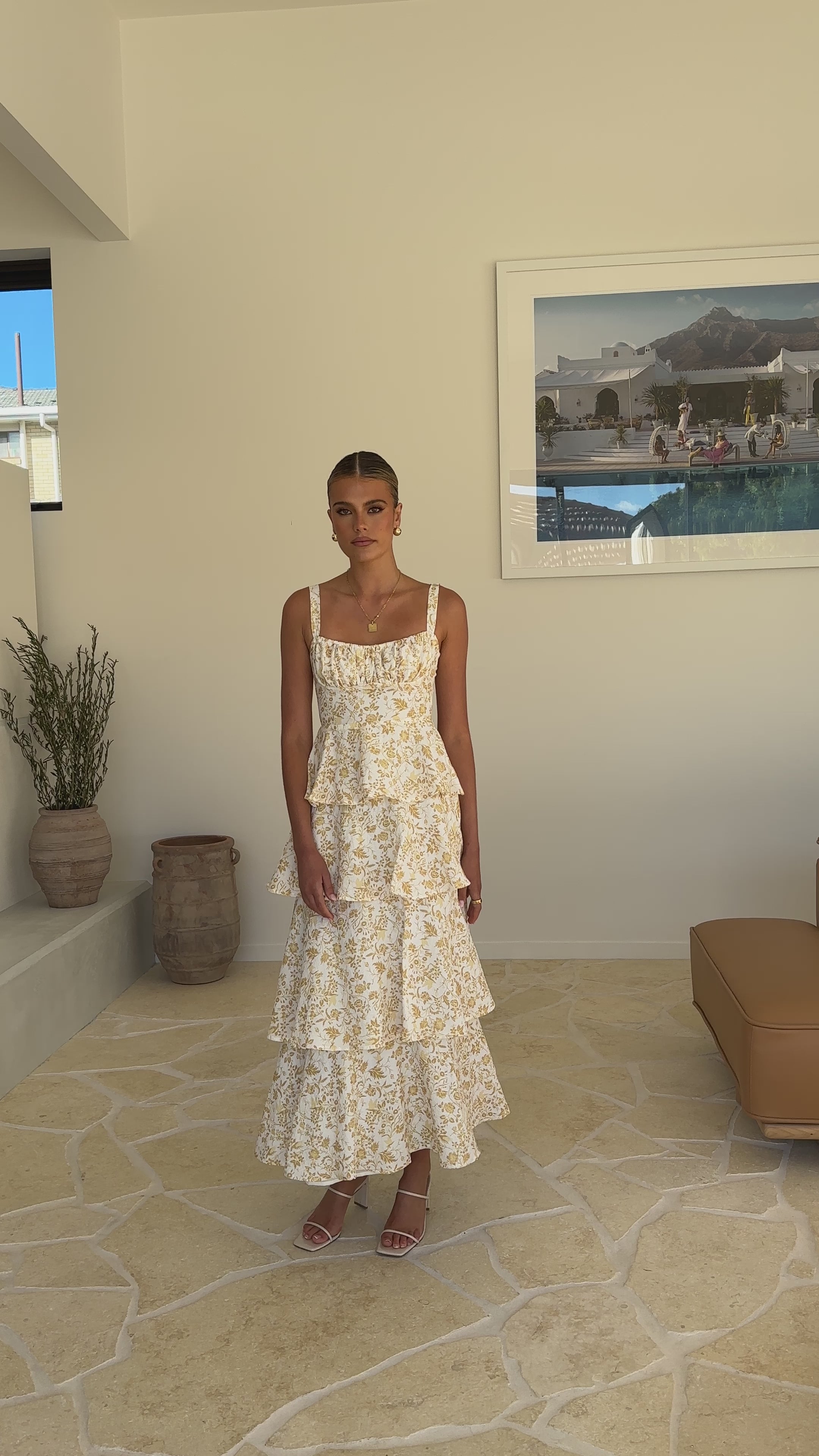 Load video: Page Maxi Dress - Yellow Floral - Billy J