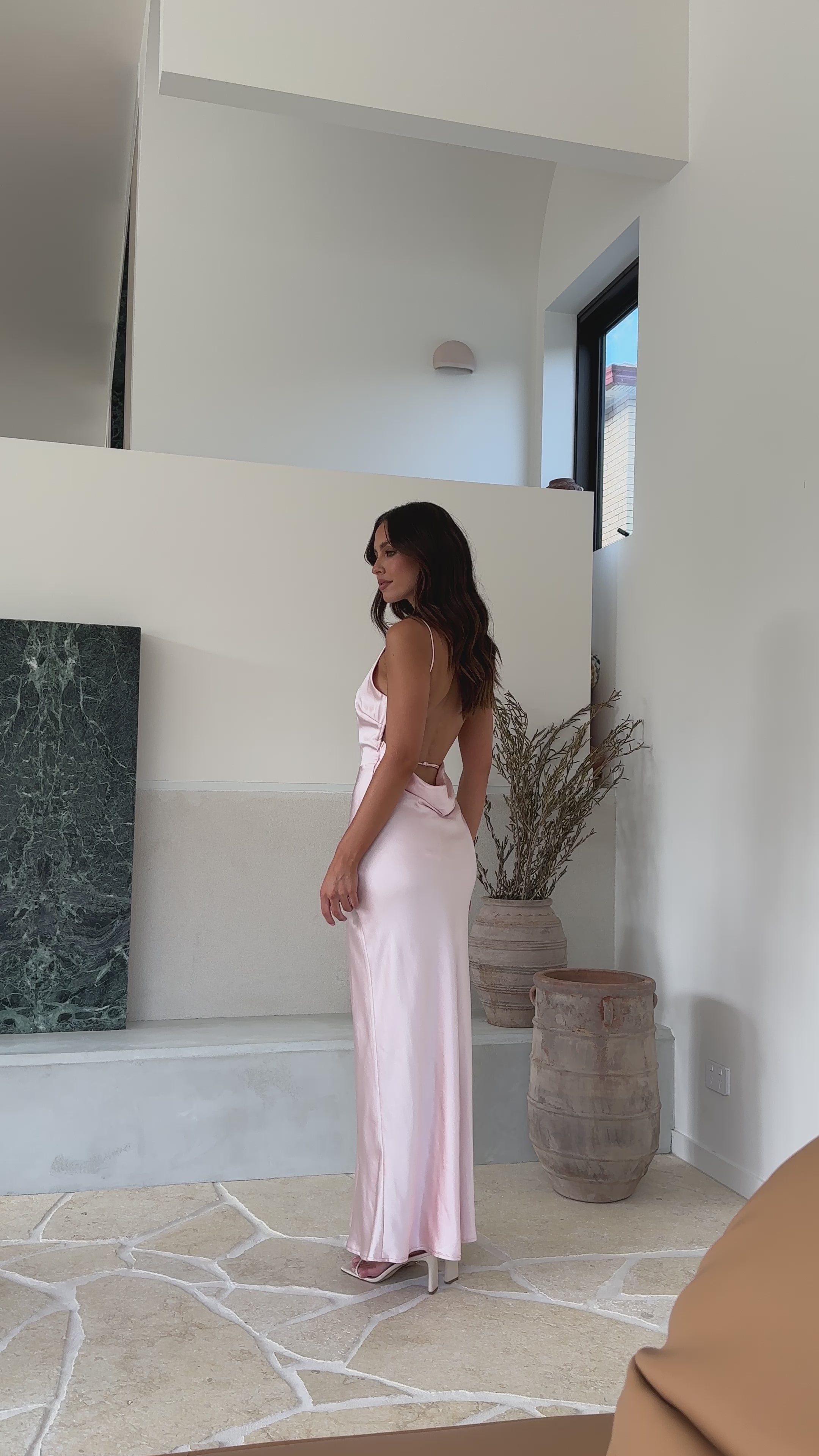 Load video: Sia Maxi Dress - Pink - Billy J