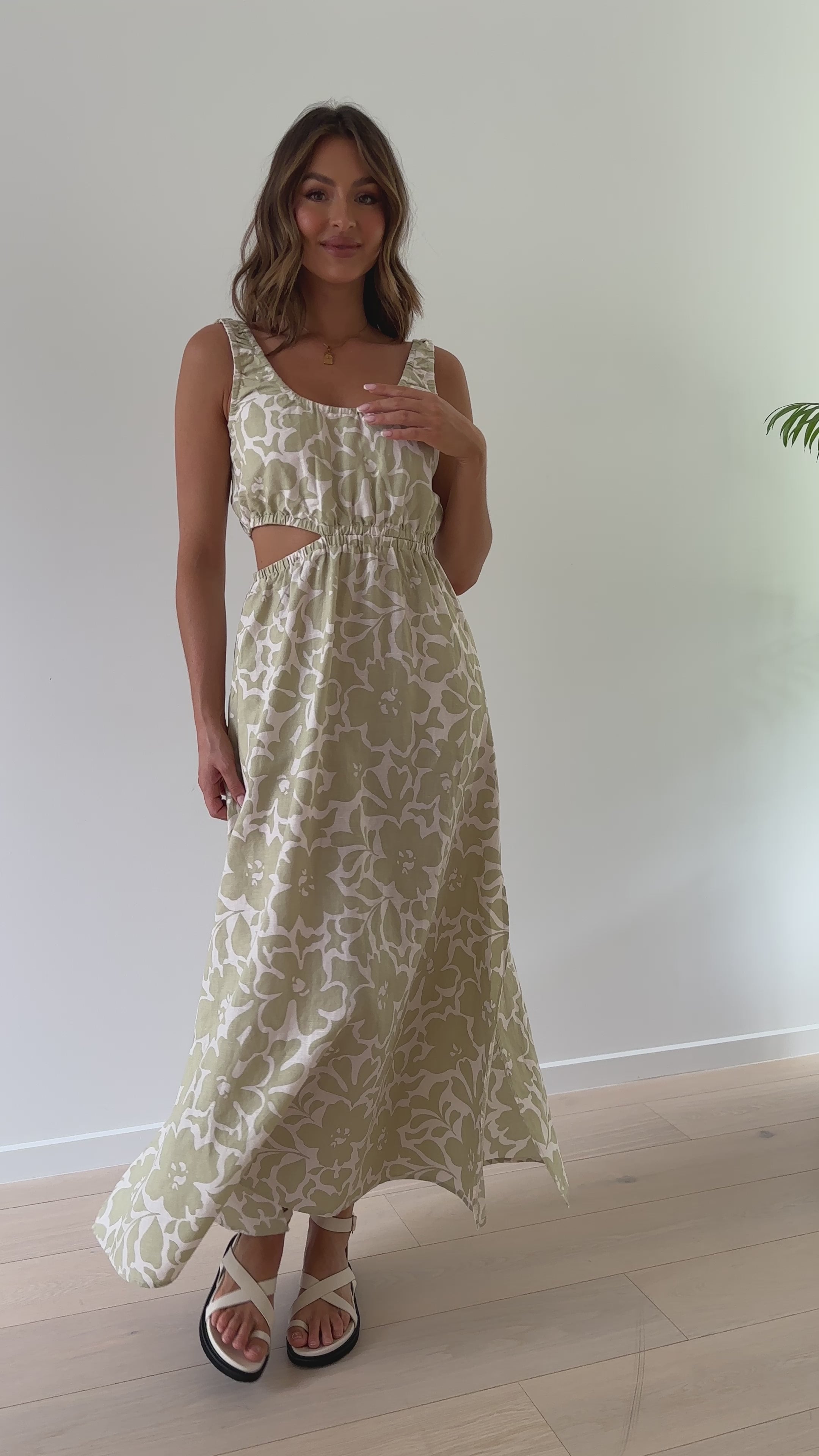Load video: Soraya Maxi Dress - Aloe - Billy J