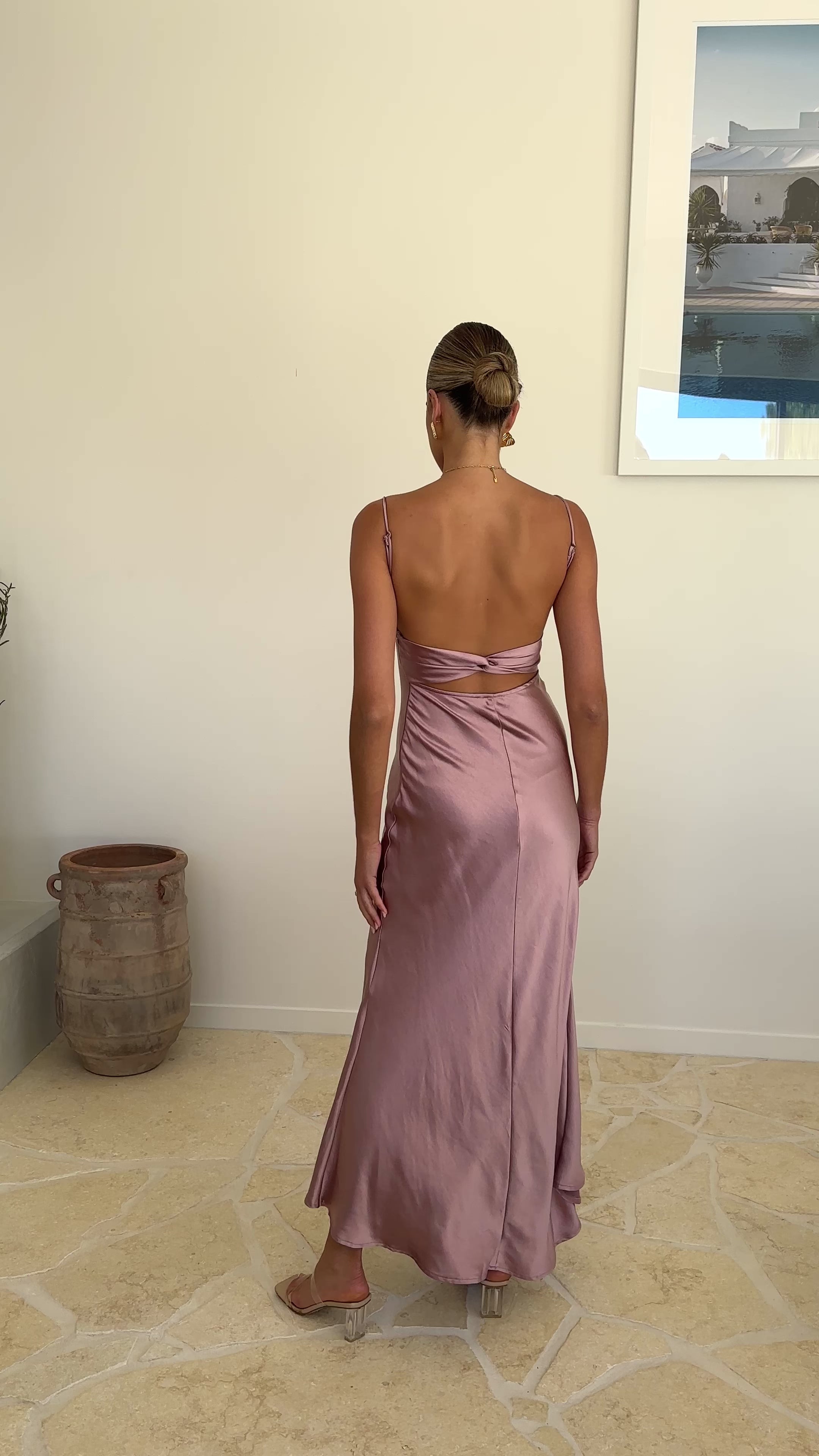 Load video: Rue Maxi Dress - Dusty Pink - Billy J