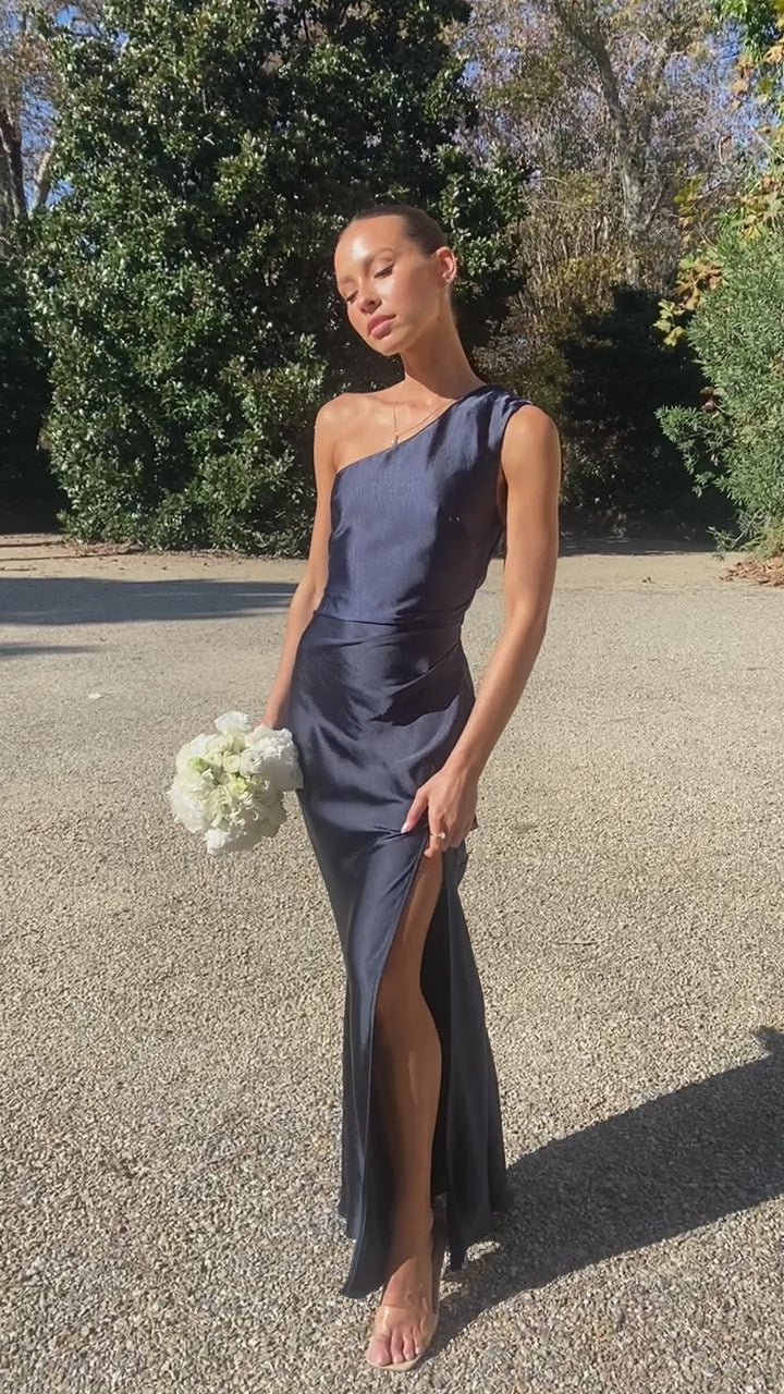Load video: Victoria Maxi Dress - Navy - Billy J