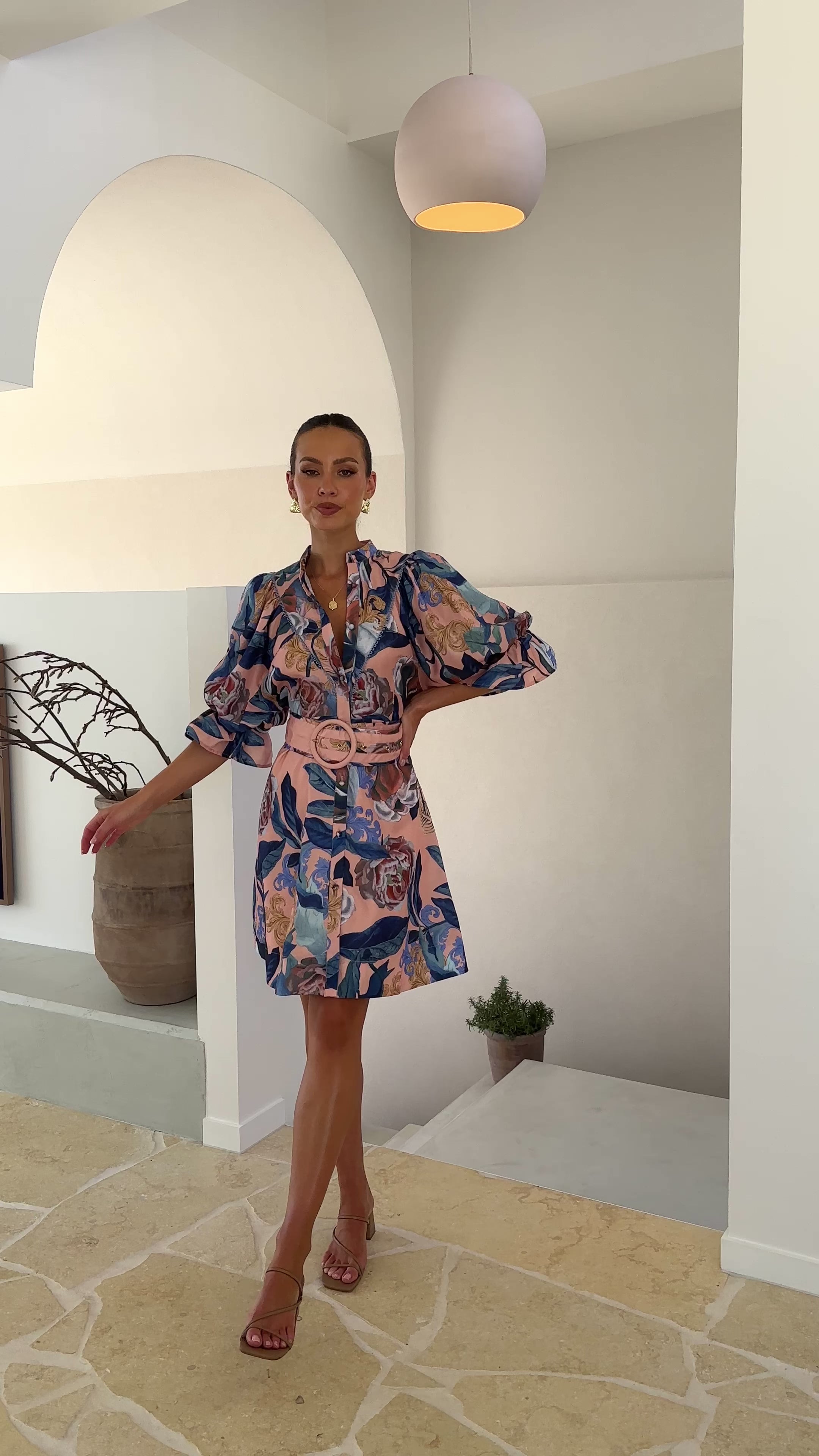 Load video: Hannah Mini Dress - Rosa - Billy J
