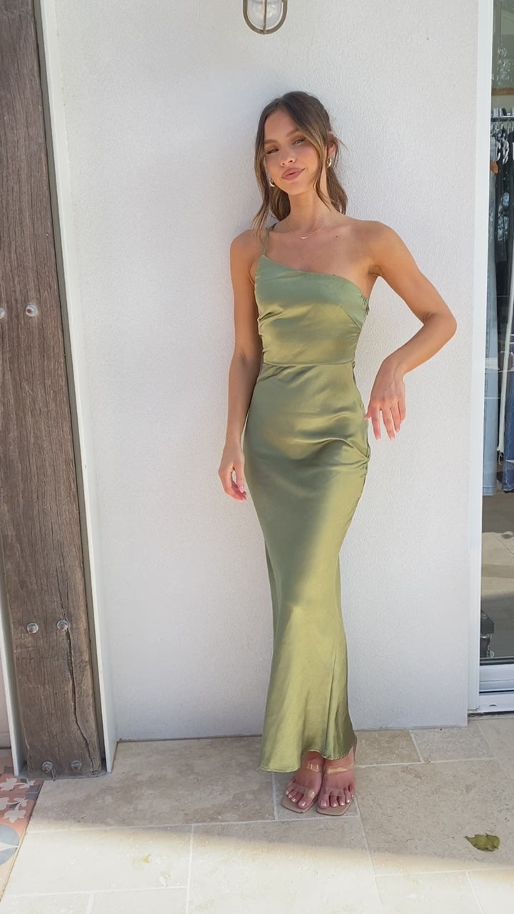 Load video: Margot Maxi Dress - Olive - Billy J