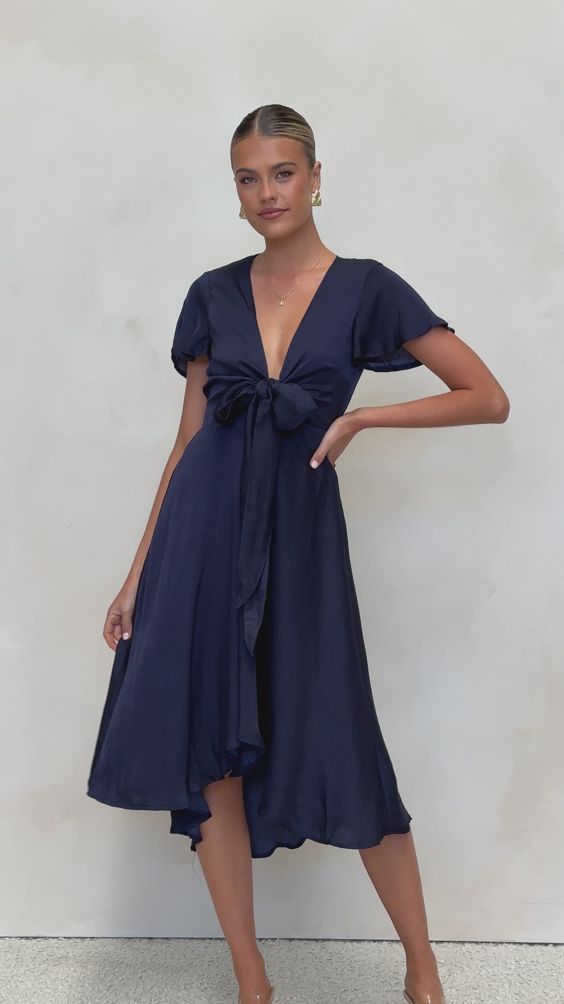 Load video: Sunny Daze Dress - Navy