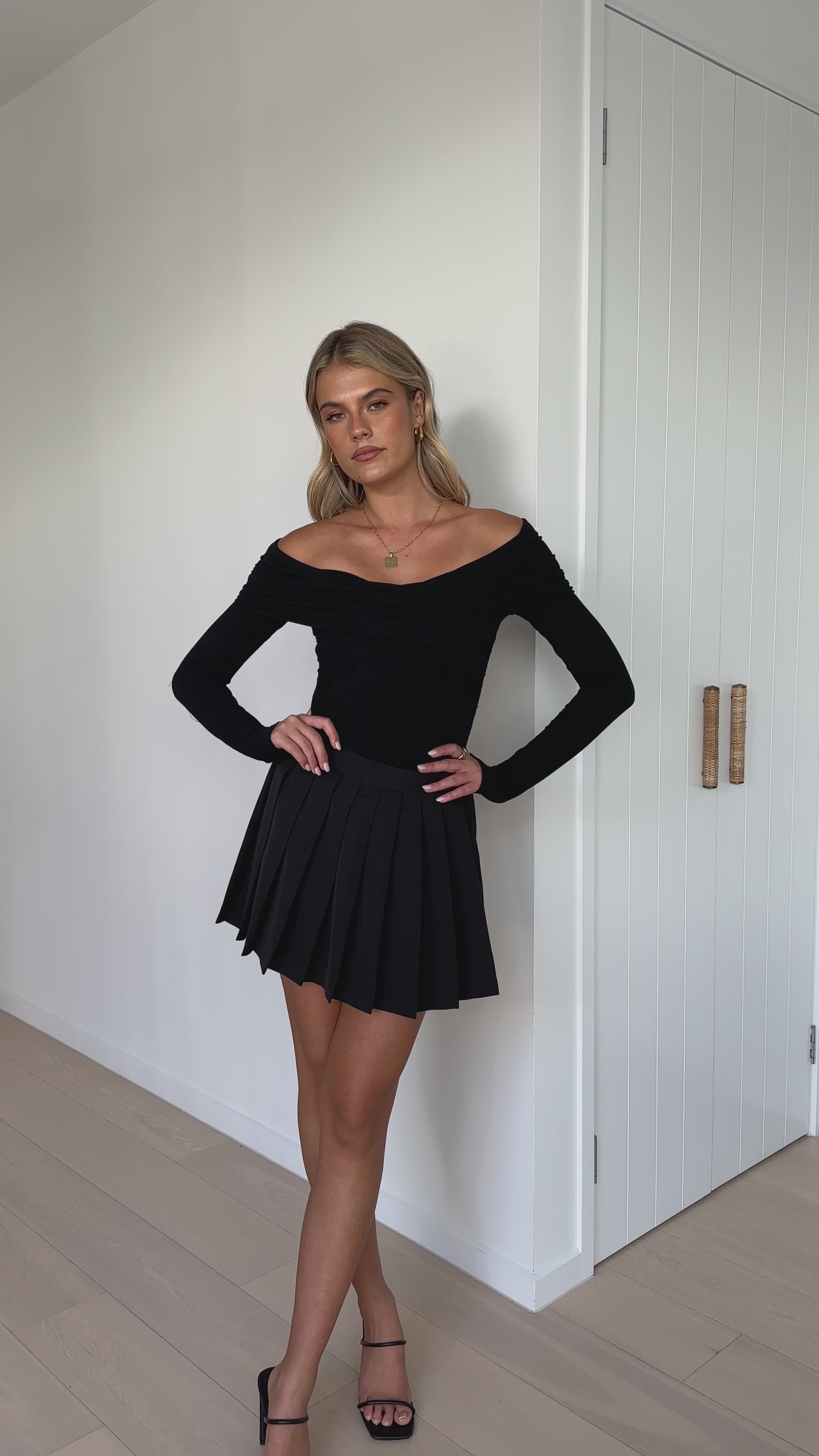 Load video: Sandrine Bodysuit - Black - Billy J