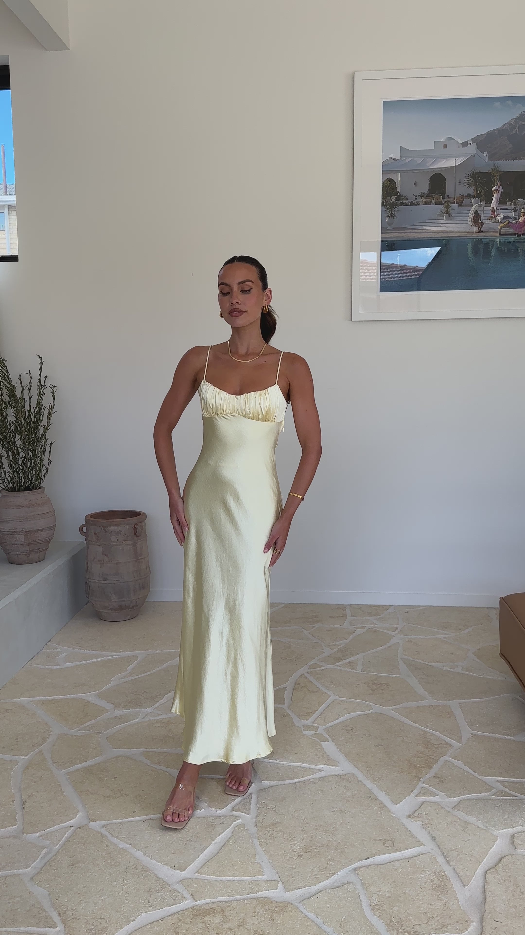 Load video: Rue Maxi Dress - Yellow - Billy J