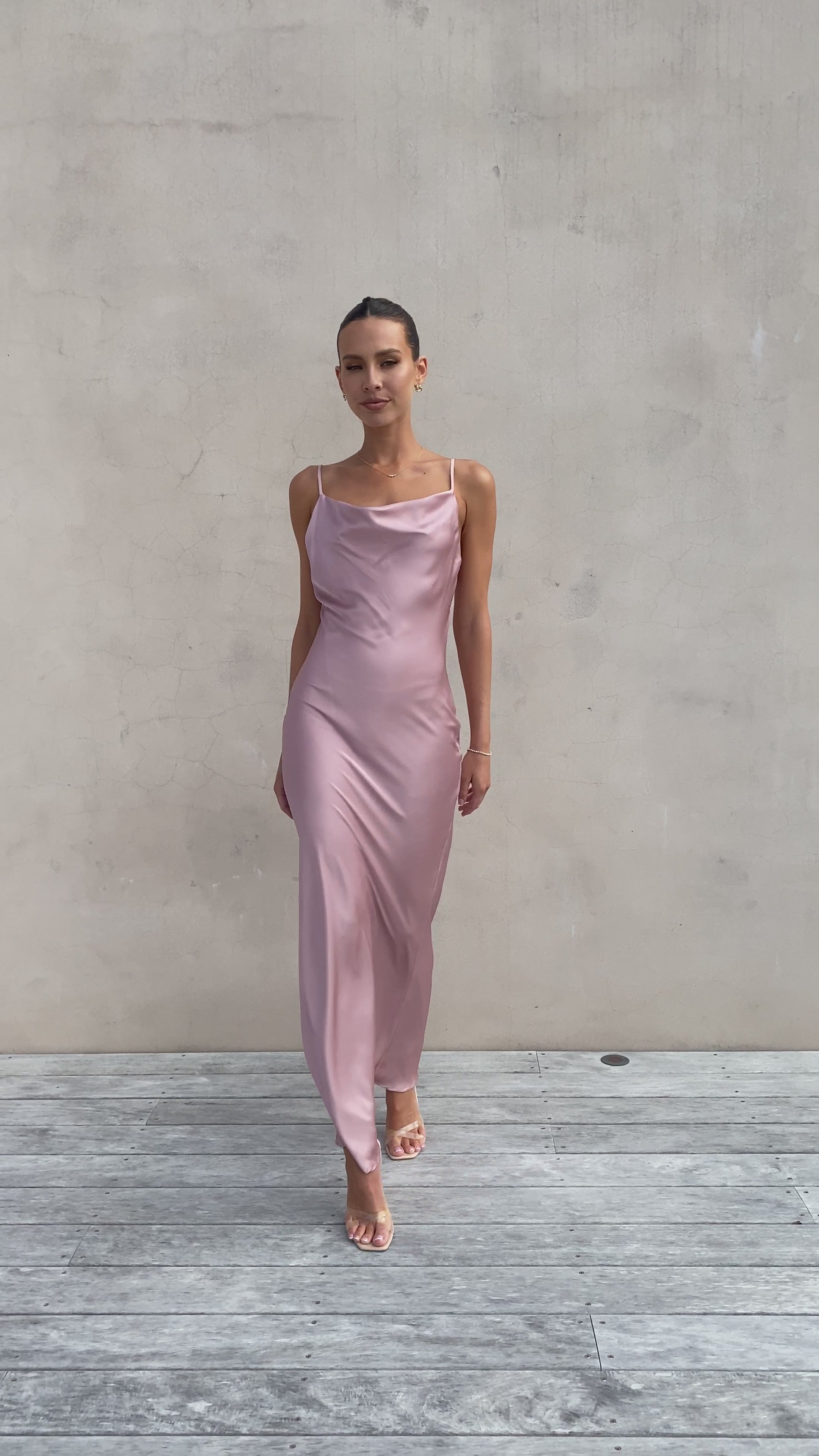 Load video: Willow Maxi Dress - Dusty Pink - Billy J