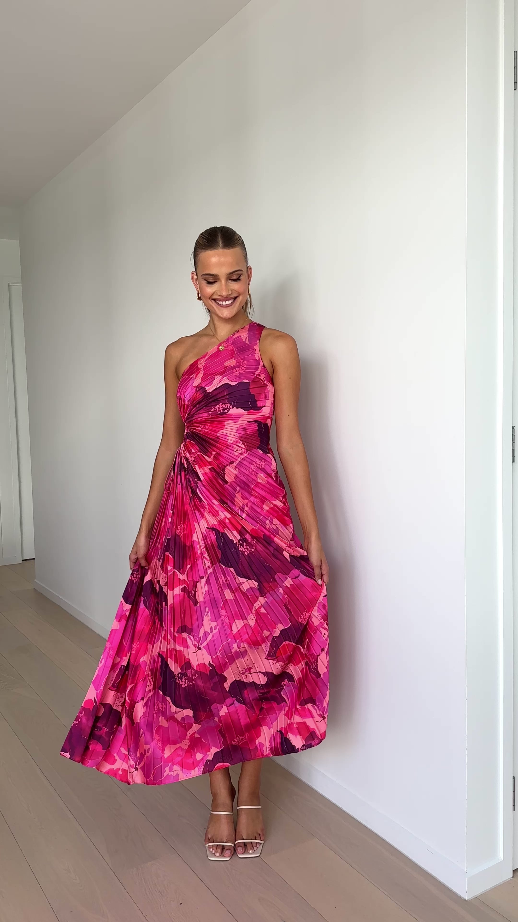 Load video: Laken Maxi Dress - Pink Floral - Billy J