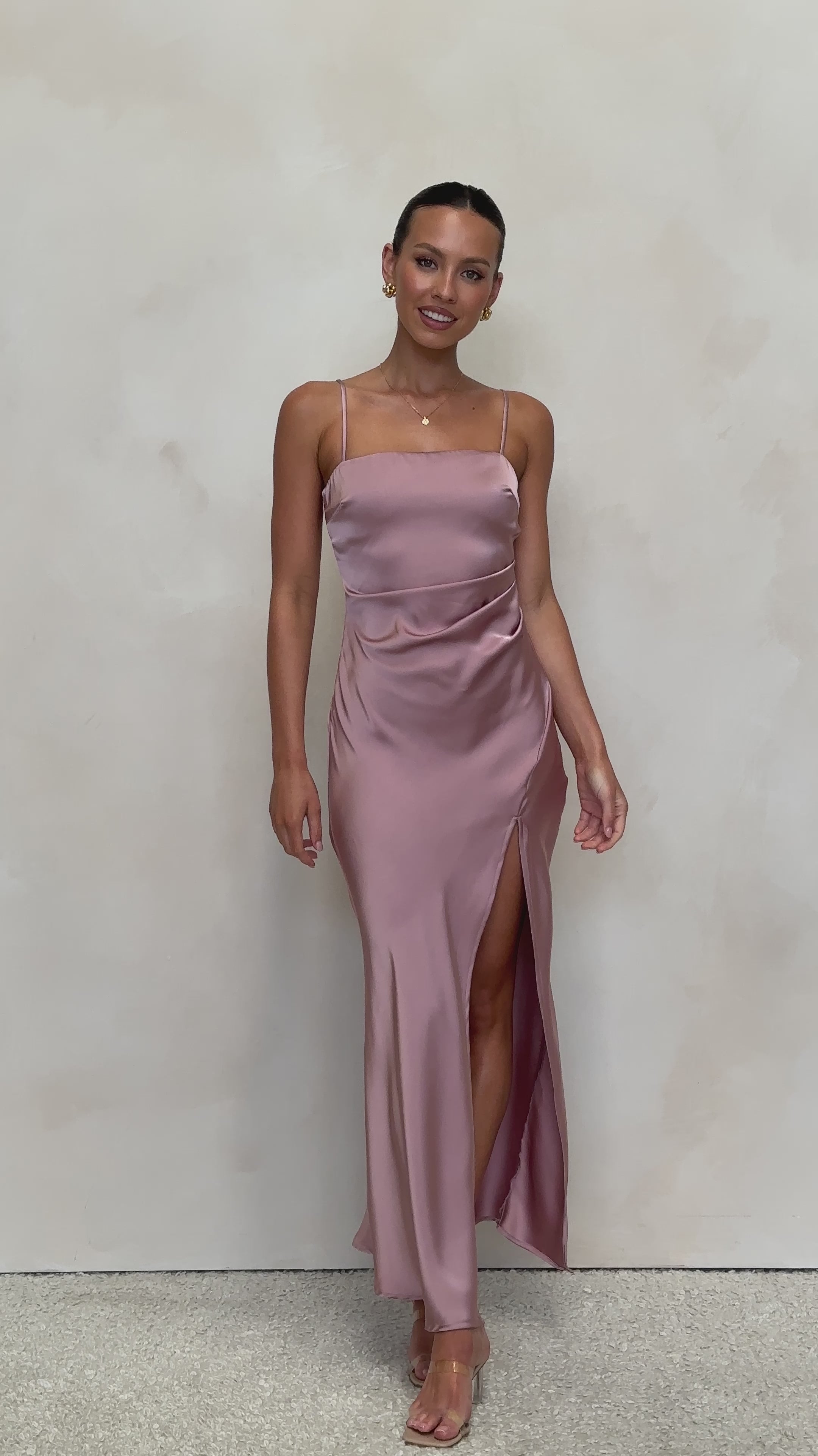 Load video: Ilana Maxi Dress - Dusty Pink - Billy J
