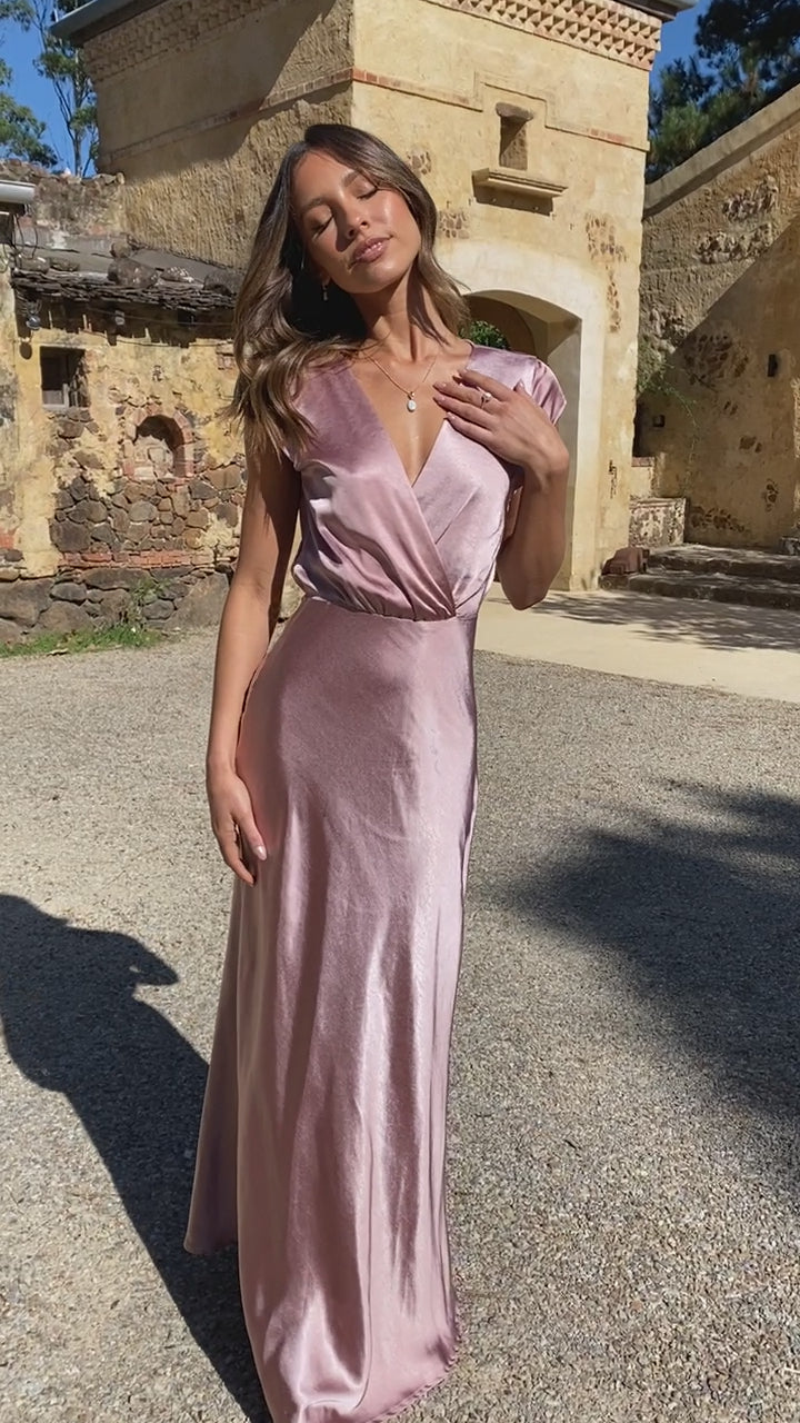 Load video: Selma Maxi Dress - Dusty Pink - Billy J