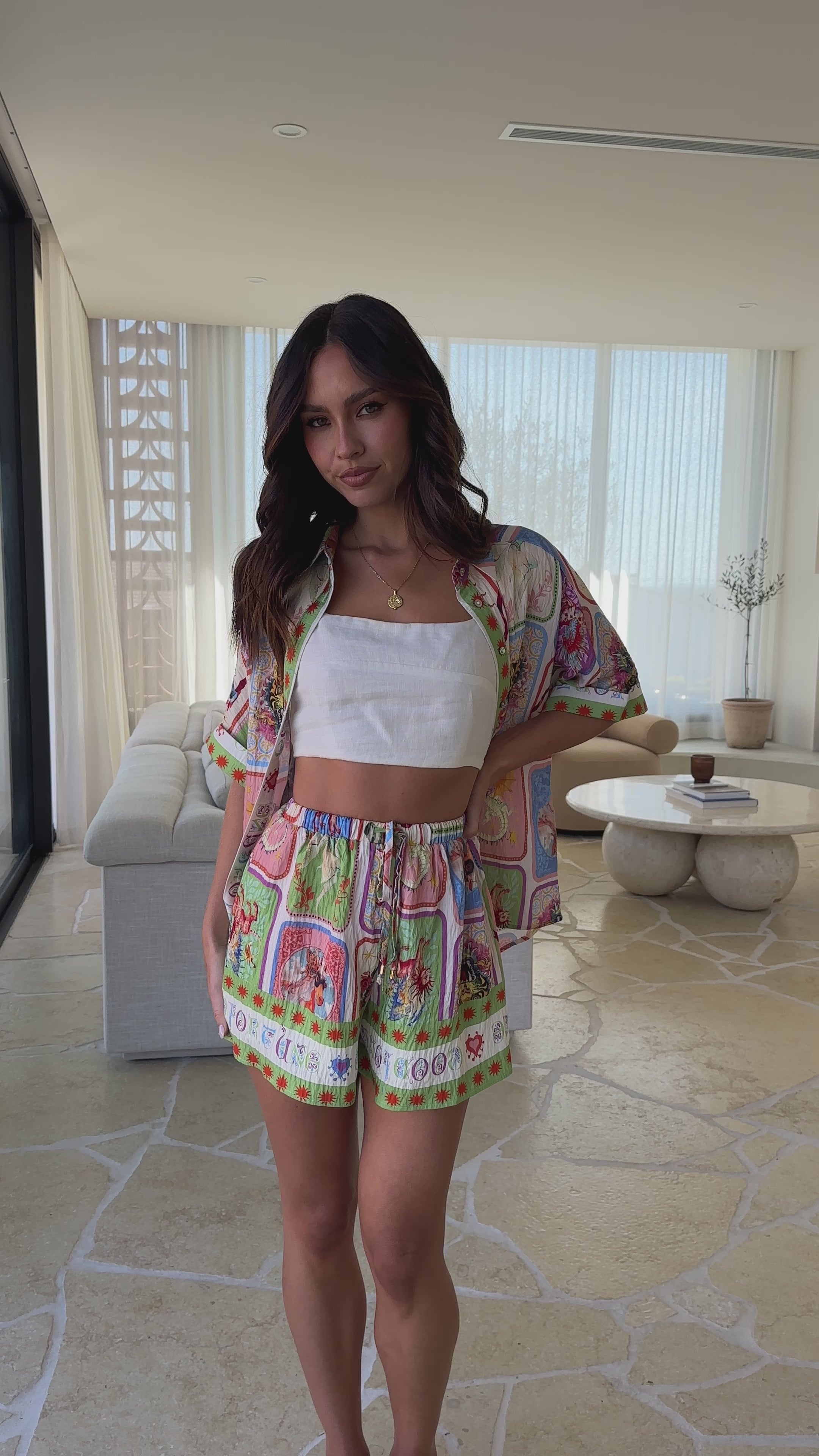 Load video: Sophia Top - Aztec Print - Billy J