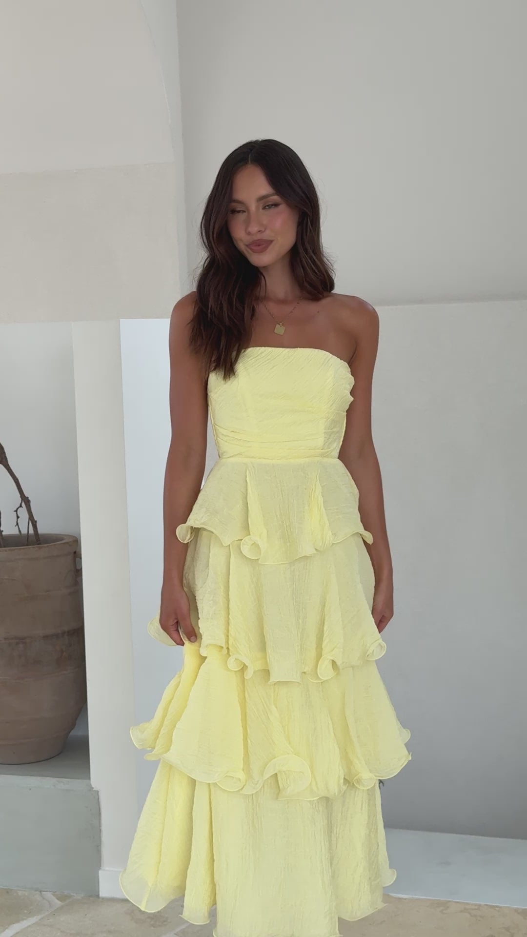 Load video: Lanica Maxi Dress - Yellow - Billy J