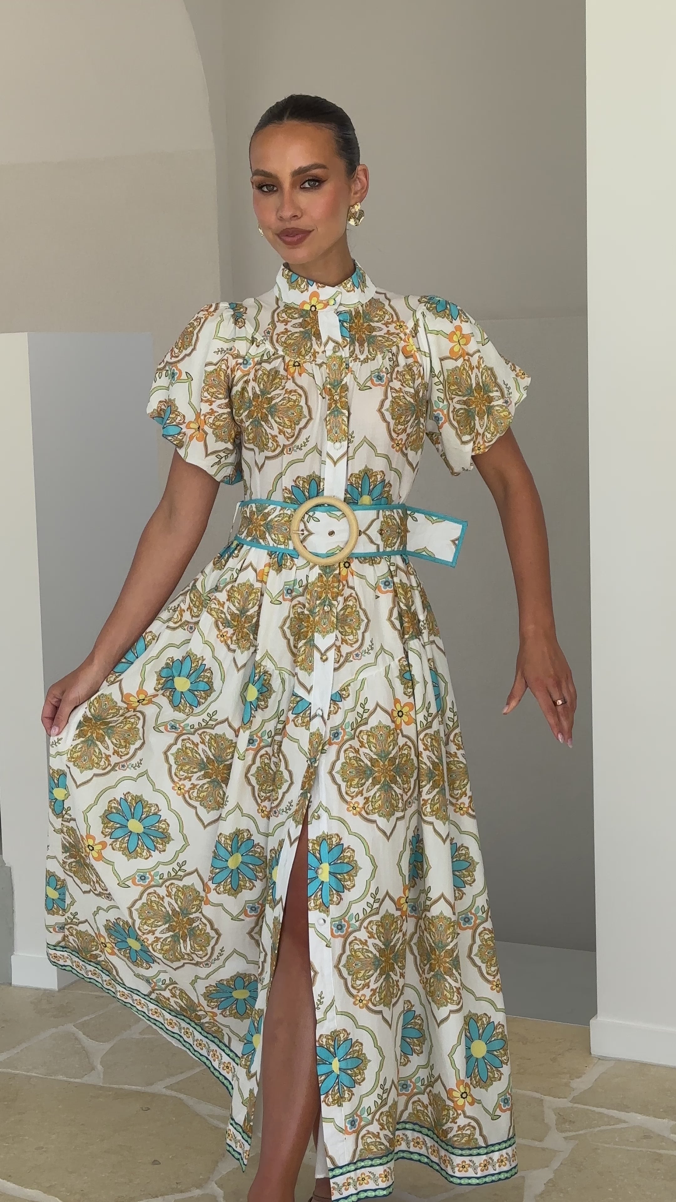 Load video: Parson Maxi Dress - Supernova Print - Billy J