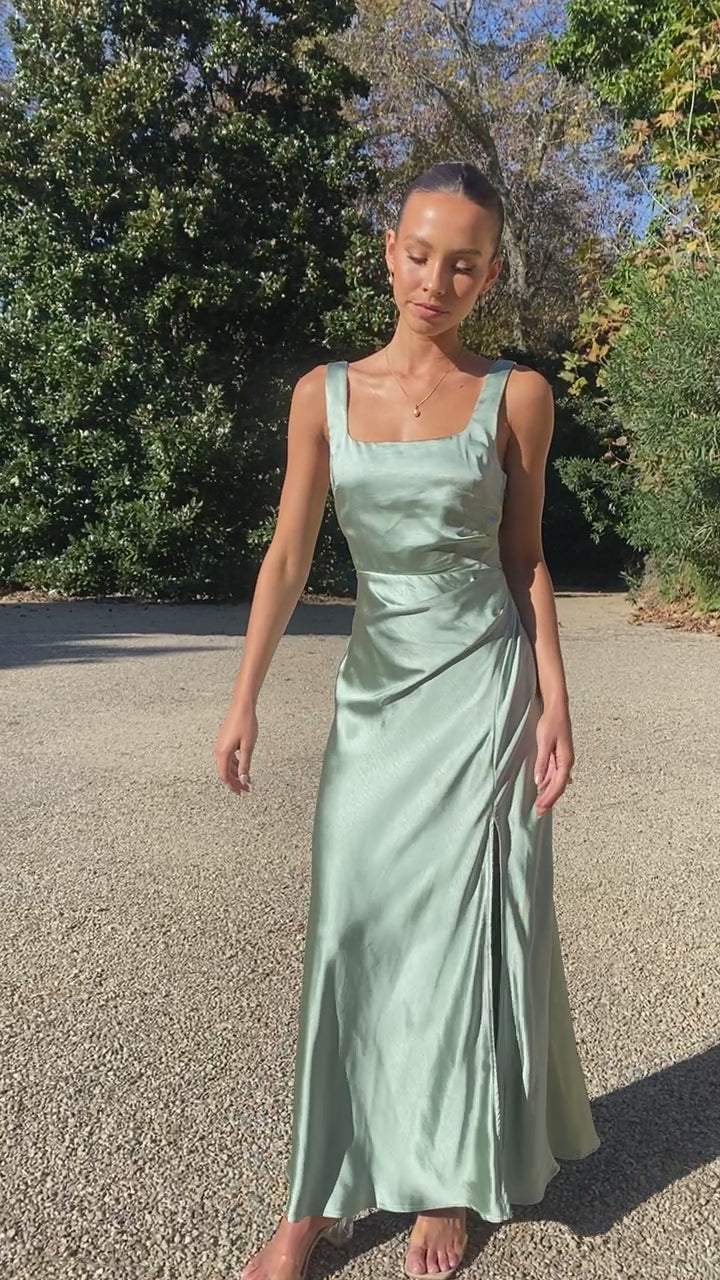 Load video: Alaria Maxi Dress - Sage - Billy J