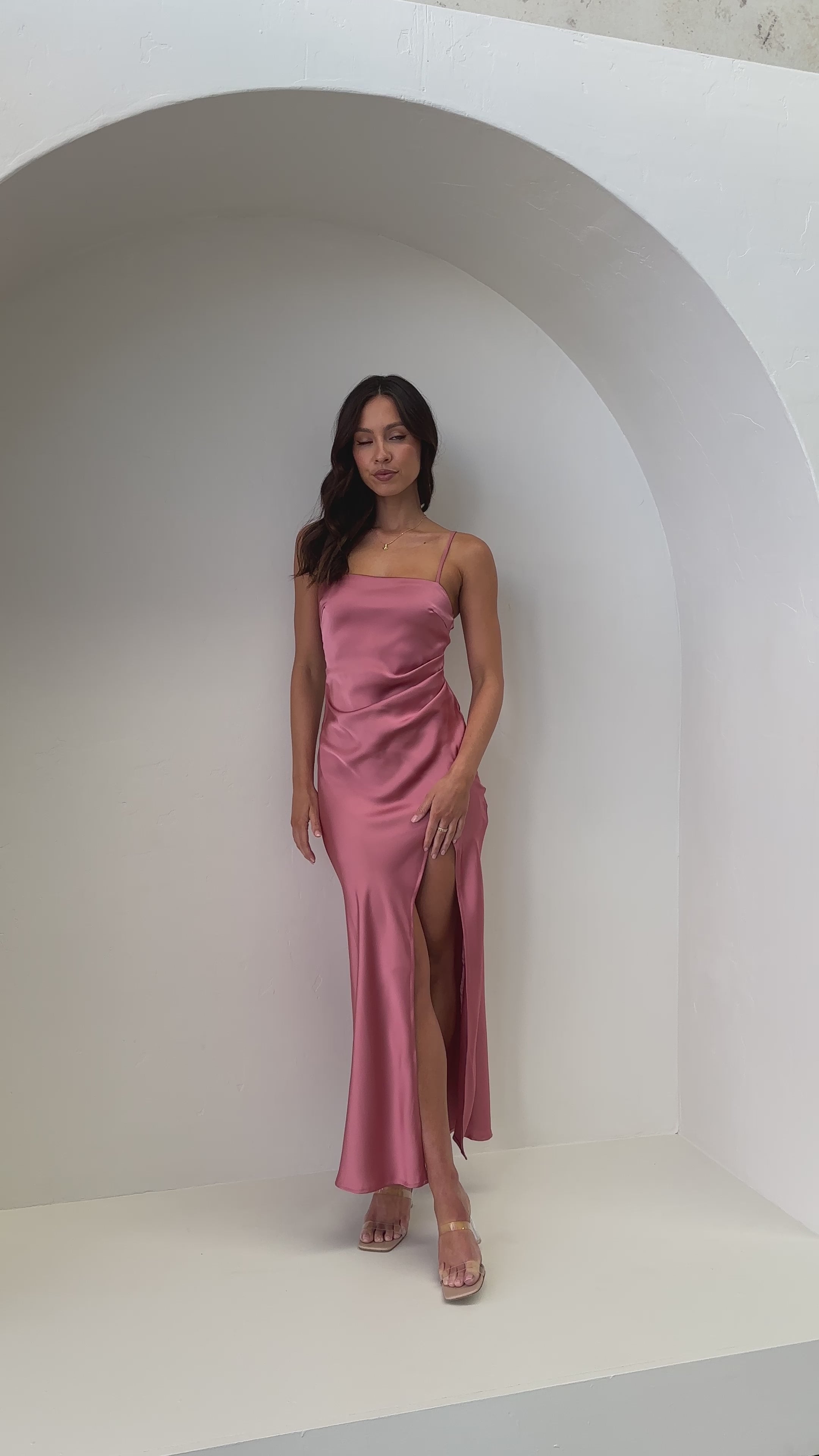 Load video: Ilana Maxi Dress - Baked Rose - Billy J