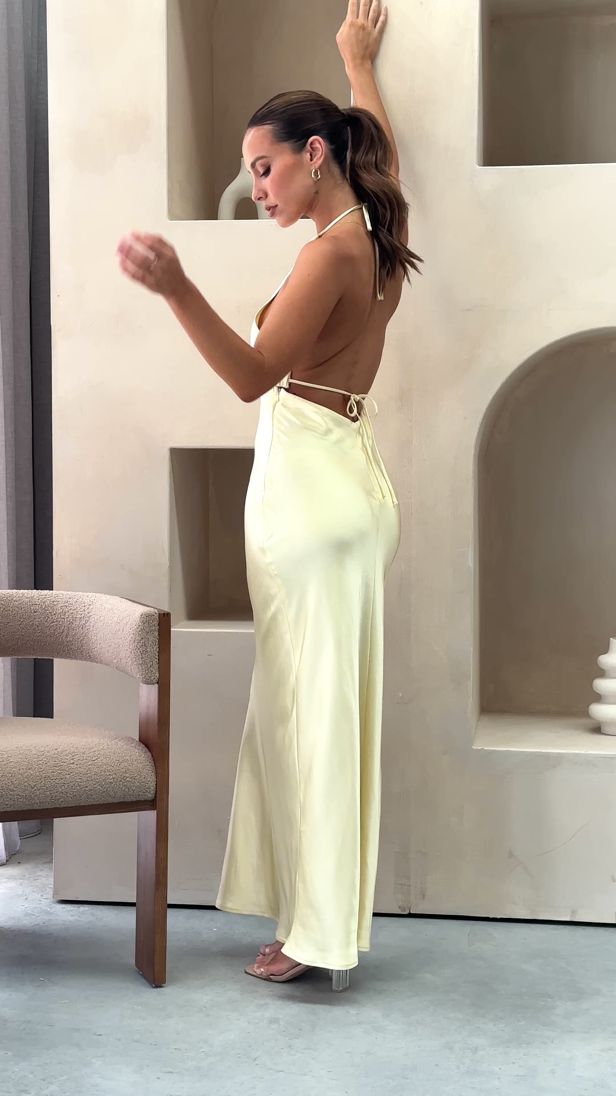 Load video: Soko Maxi Dress - Yellow - Billy J