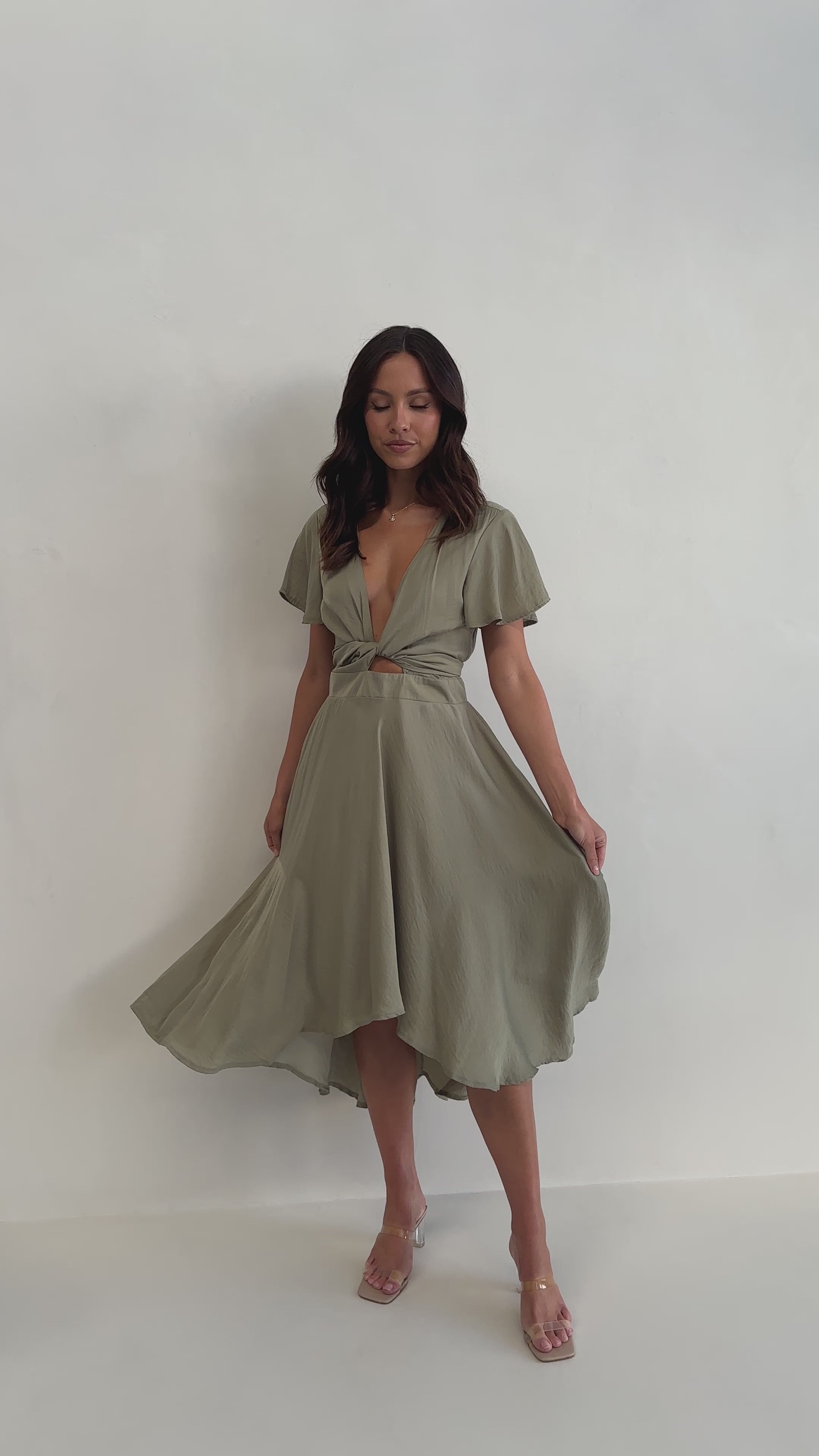 Load video: Sunny Daze Dress - Olive