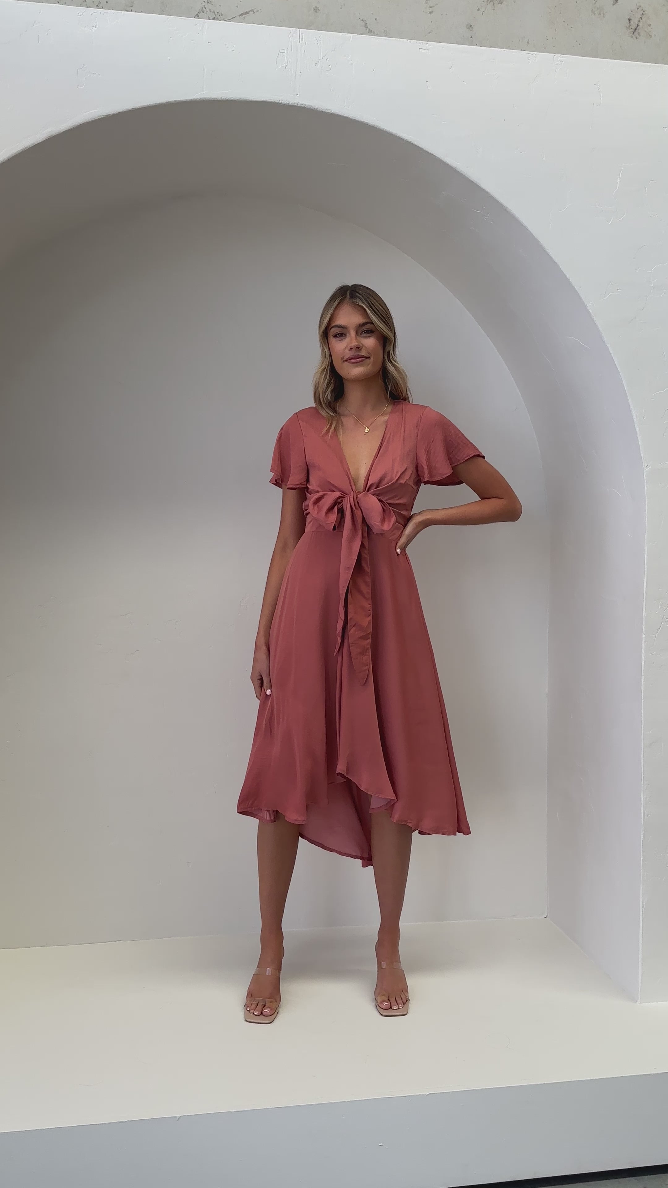 Load video: Sunny Daze Dress - Baked Rose