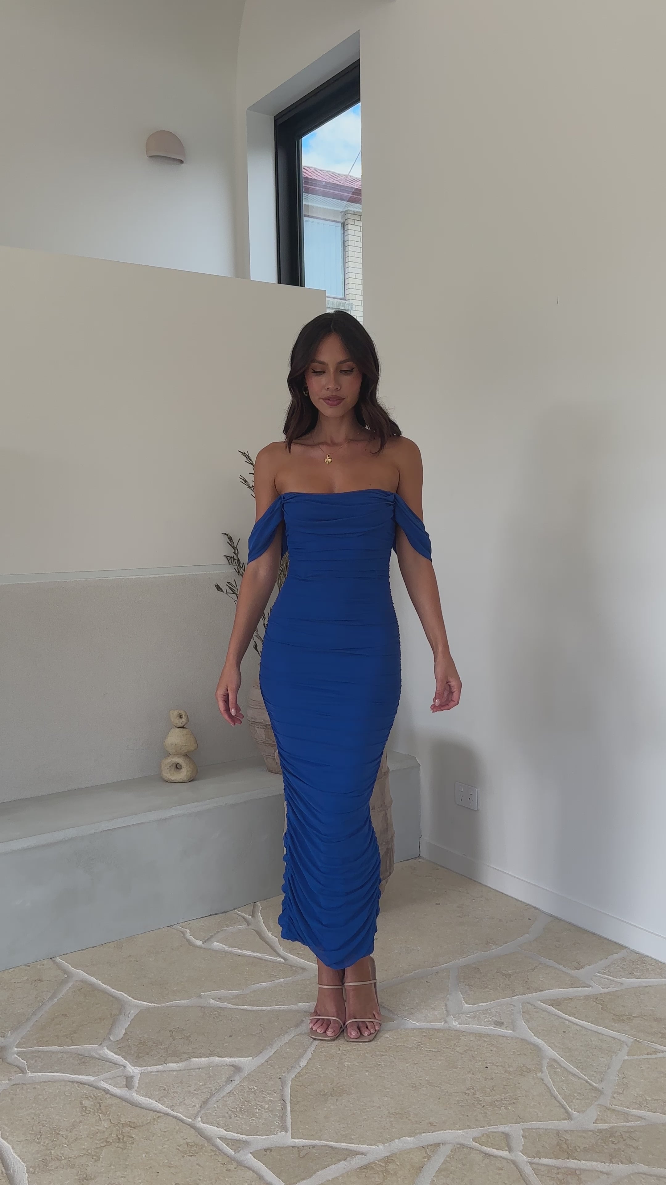 Load video: Kylie Maxi Dress - Cobalt Blue - Billy J