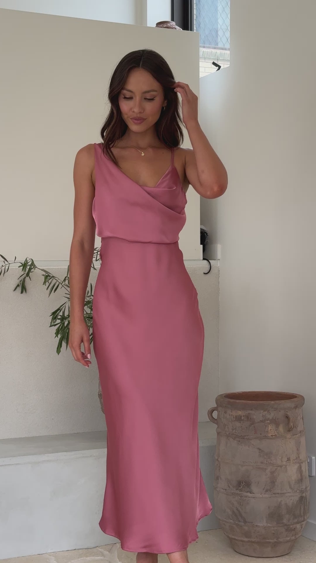 Load video: Audrey Maxi Dress - Baked Rose - Billy J