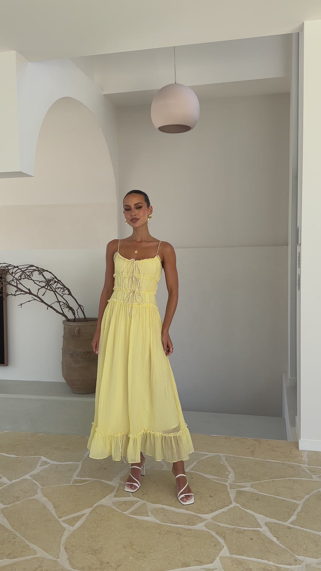 Halo Maxi Dress - Lemon - Billy J