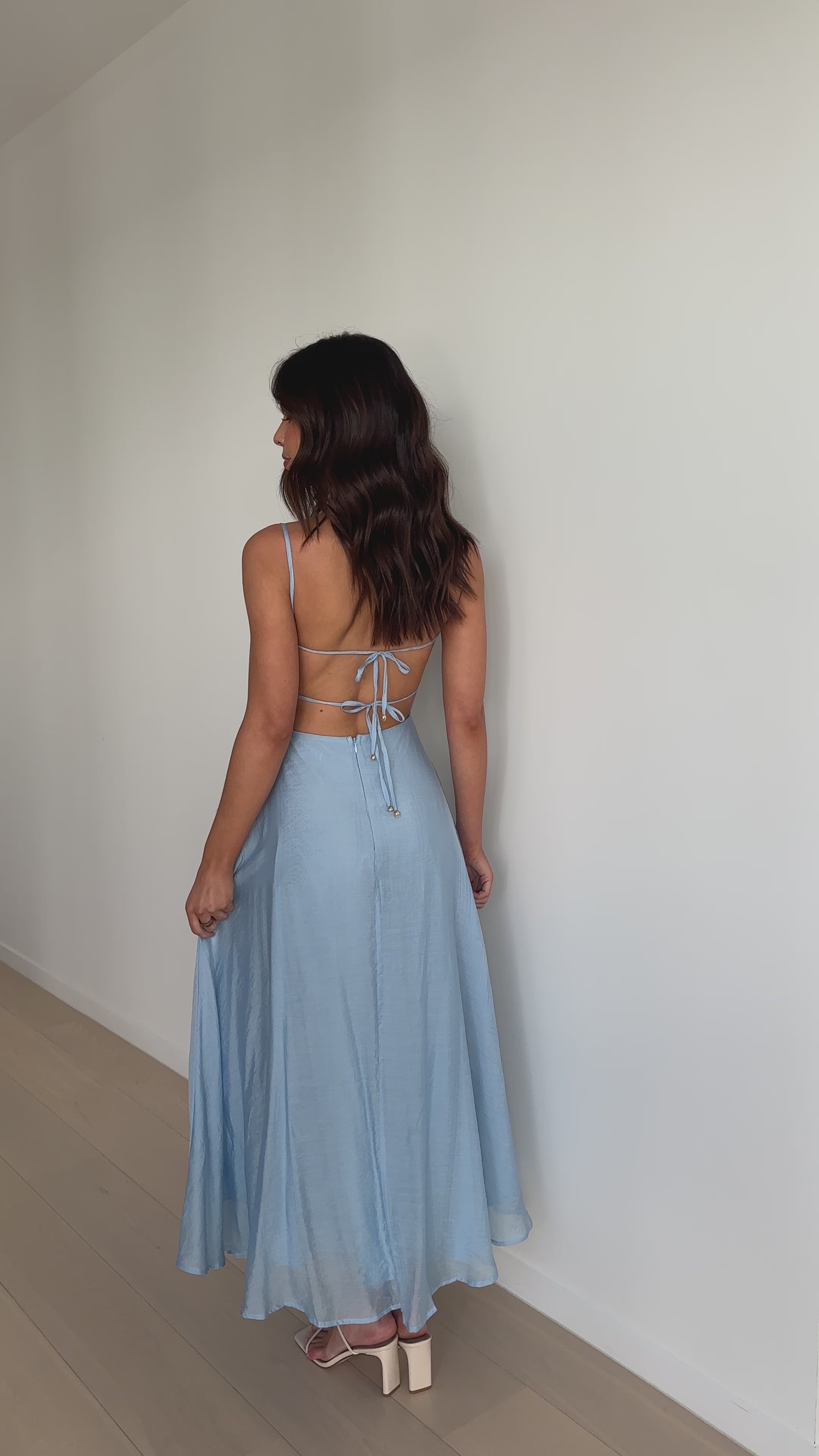 Load video: Rahima Maxi Dress - Blue - Billy J