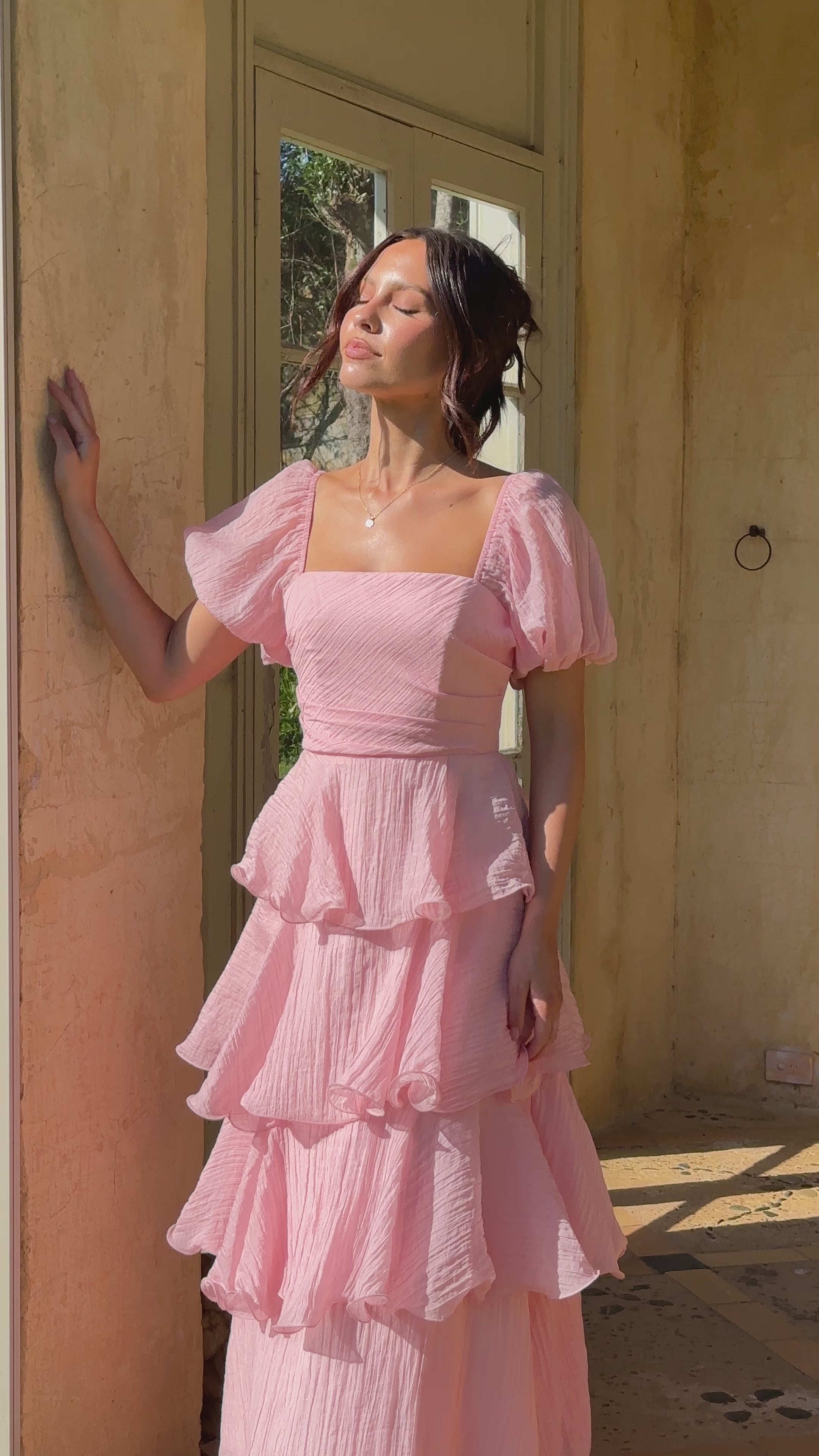 Load video: Lanelle Maxi Dress - Pink - Billy J