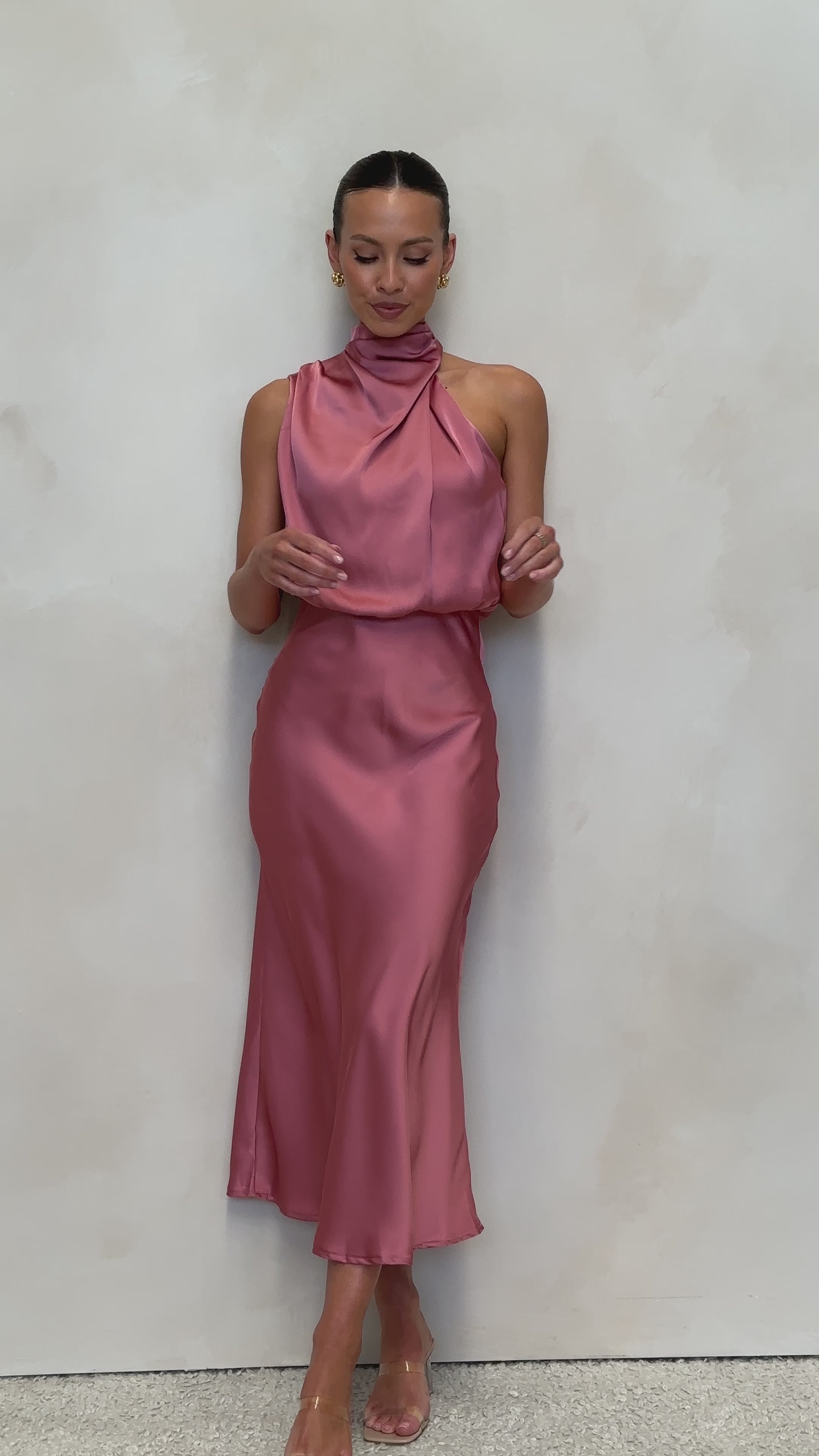 Load video: Esther Maxi Dress - Baked Rose - Billy J
