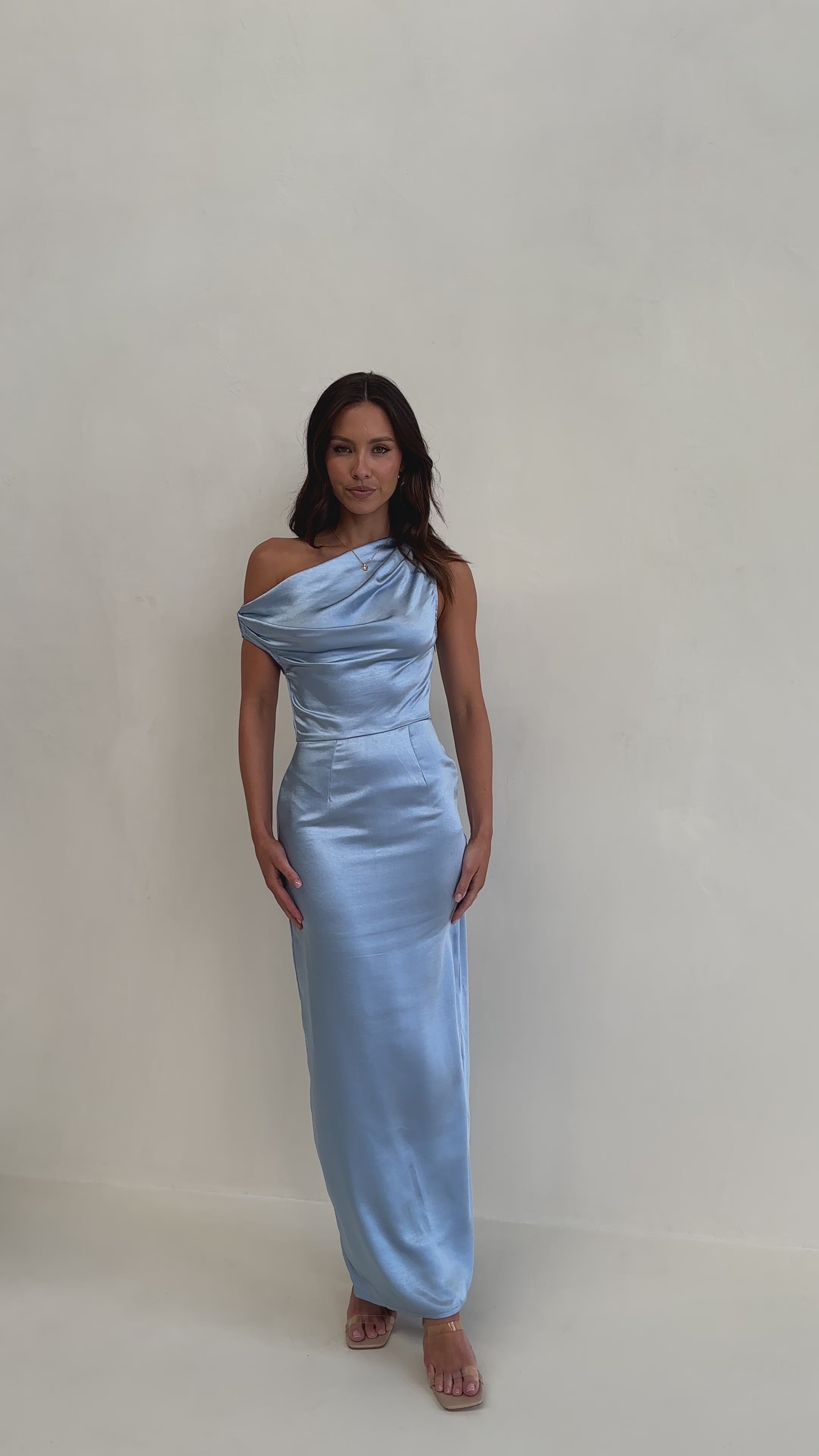 Load video: Harlowe Maxi Dress - Blue - Billy J