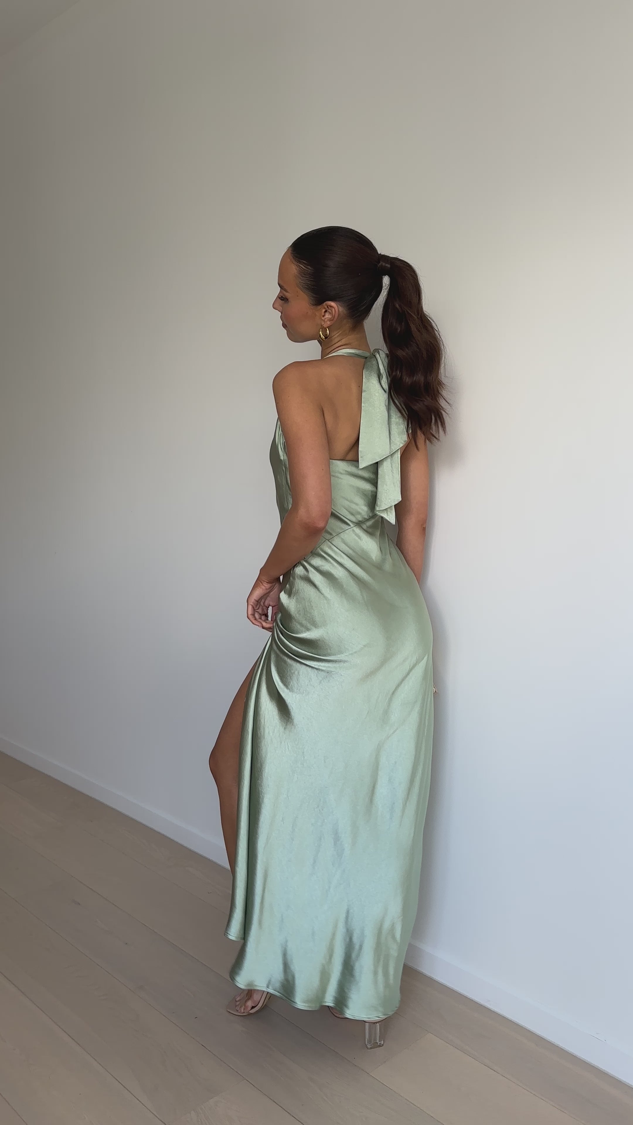 Load video: Sian Maxi Dress - Sage - Billy J