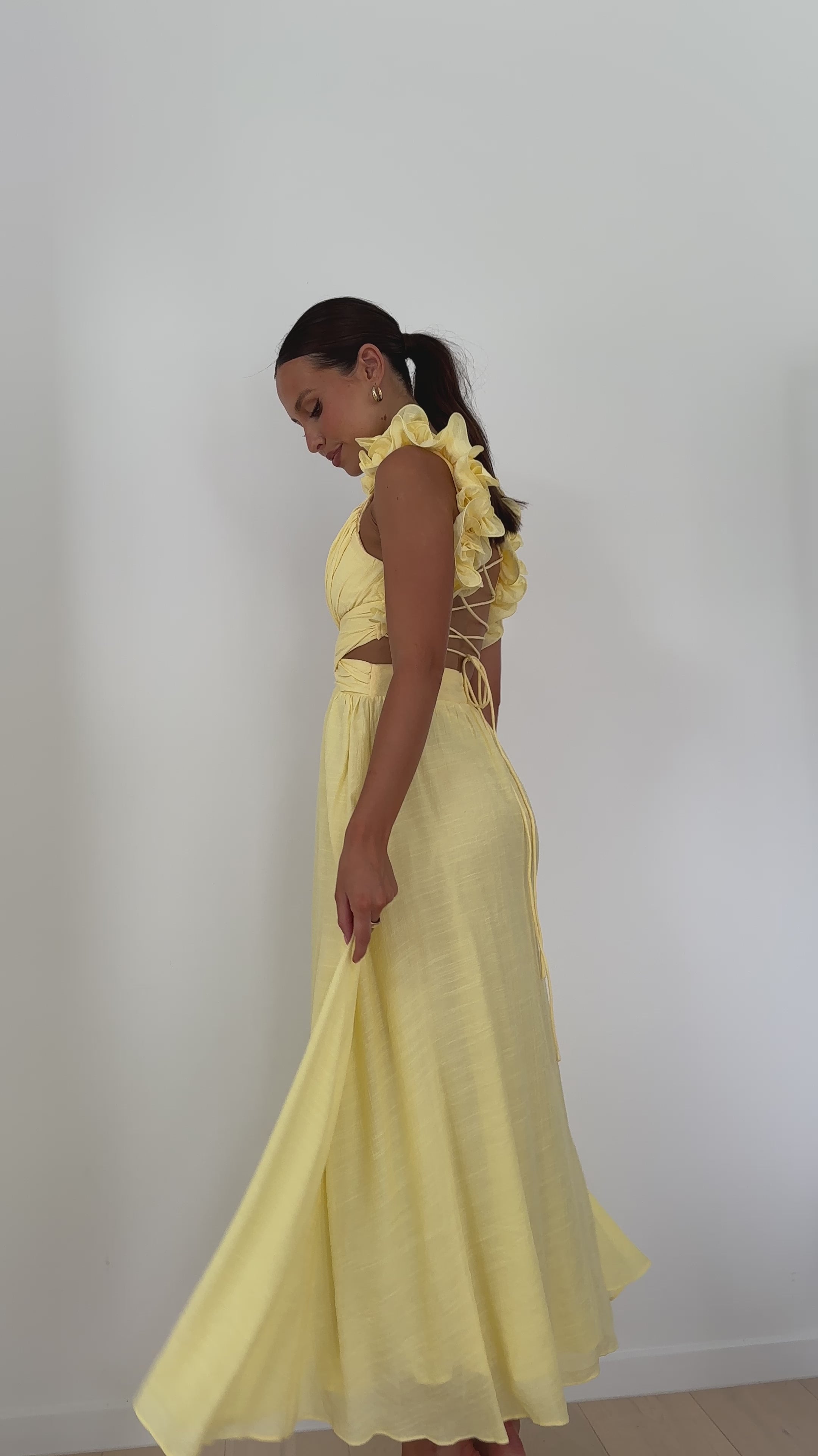 Load video: Galilhai Maxi Dress - Yellow - Billy J
