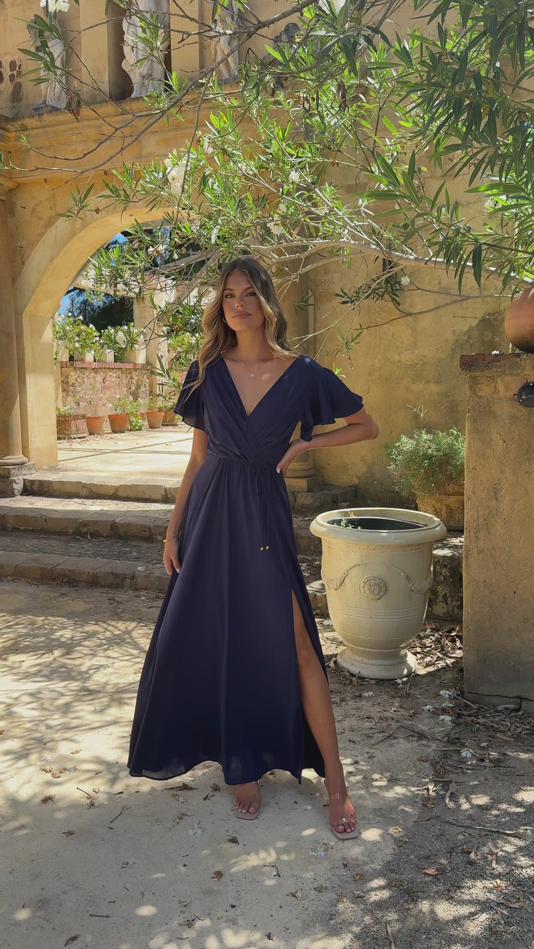 Charlize Maxi Dress - Navy - Billy J