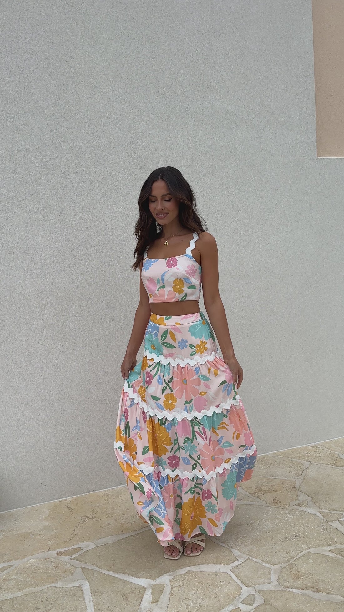 Kalona Maxi Skirt - Blush Petal - Billy J