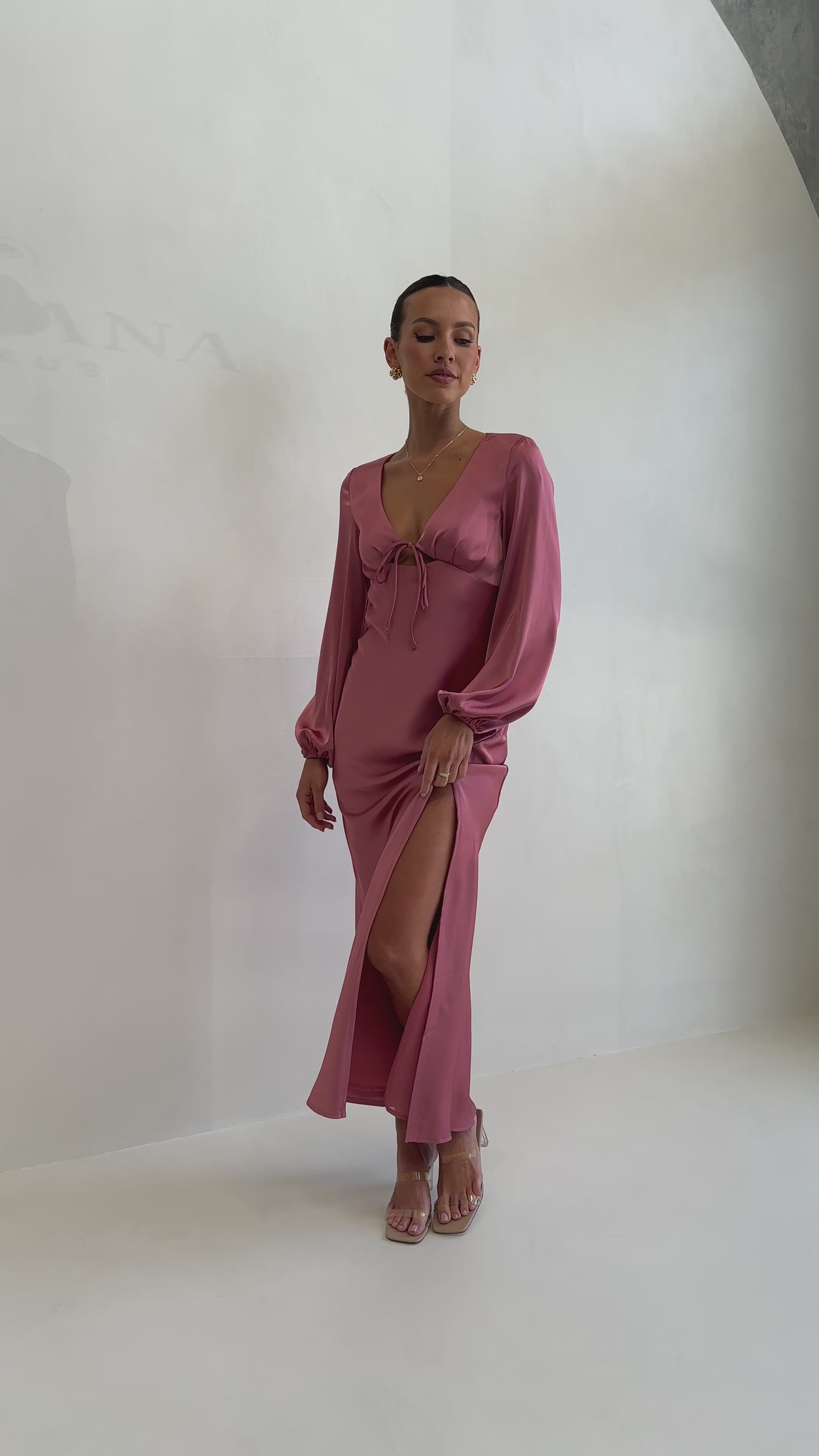 Load video: Brigitte Maxi Dress - Baked Rose - Billy J