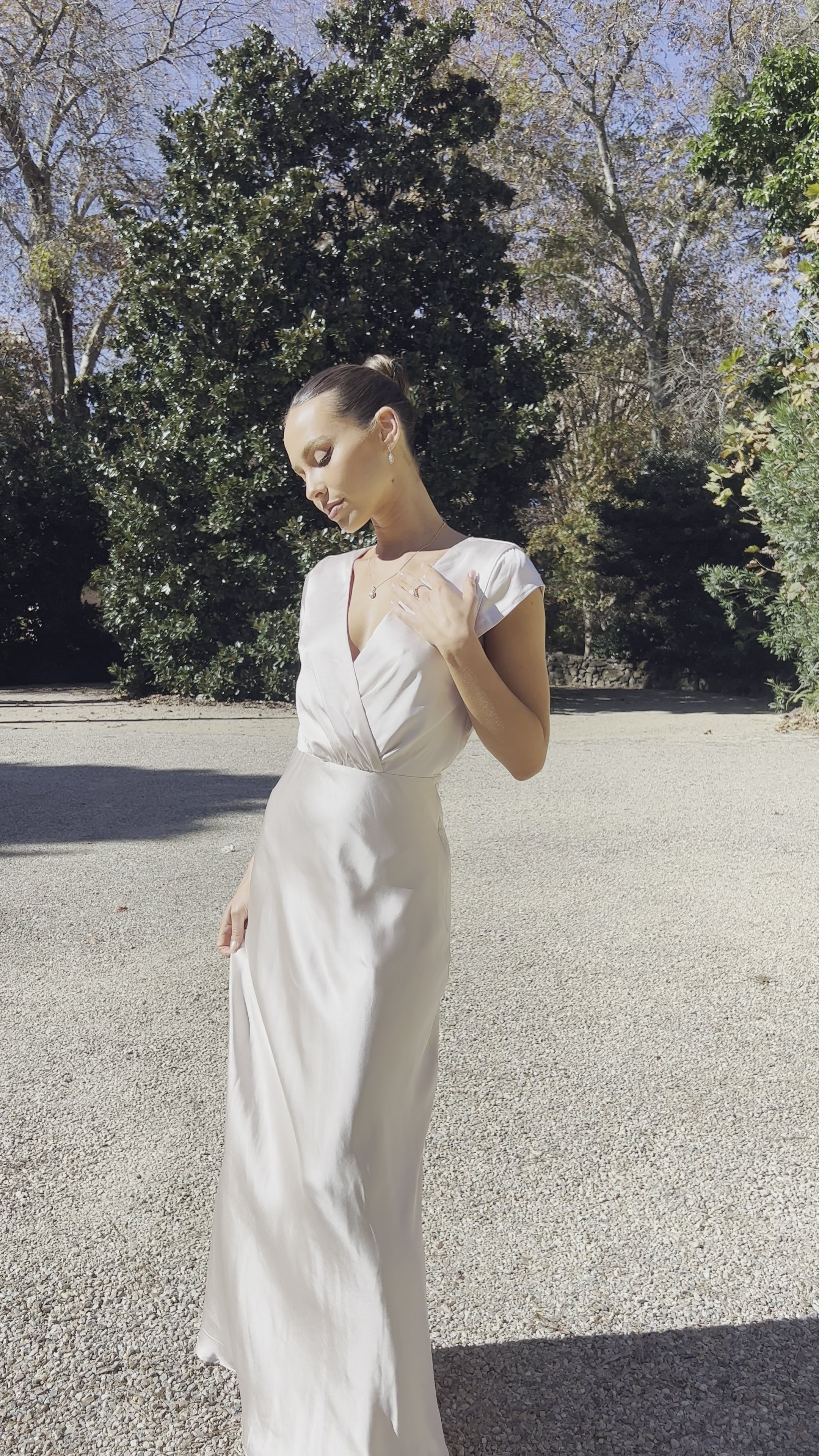 Load video: Selma Maxi Dress - Champagne - Billy J