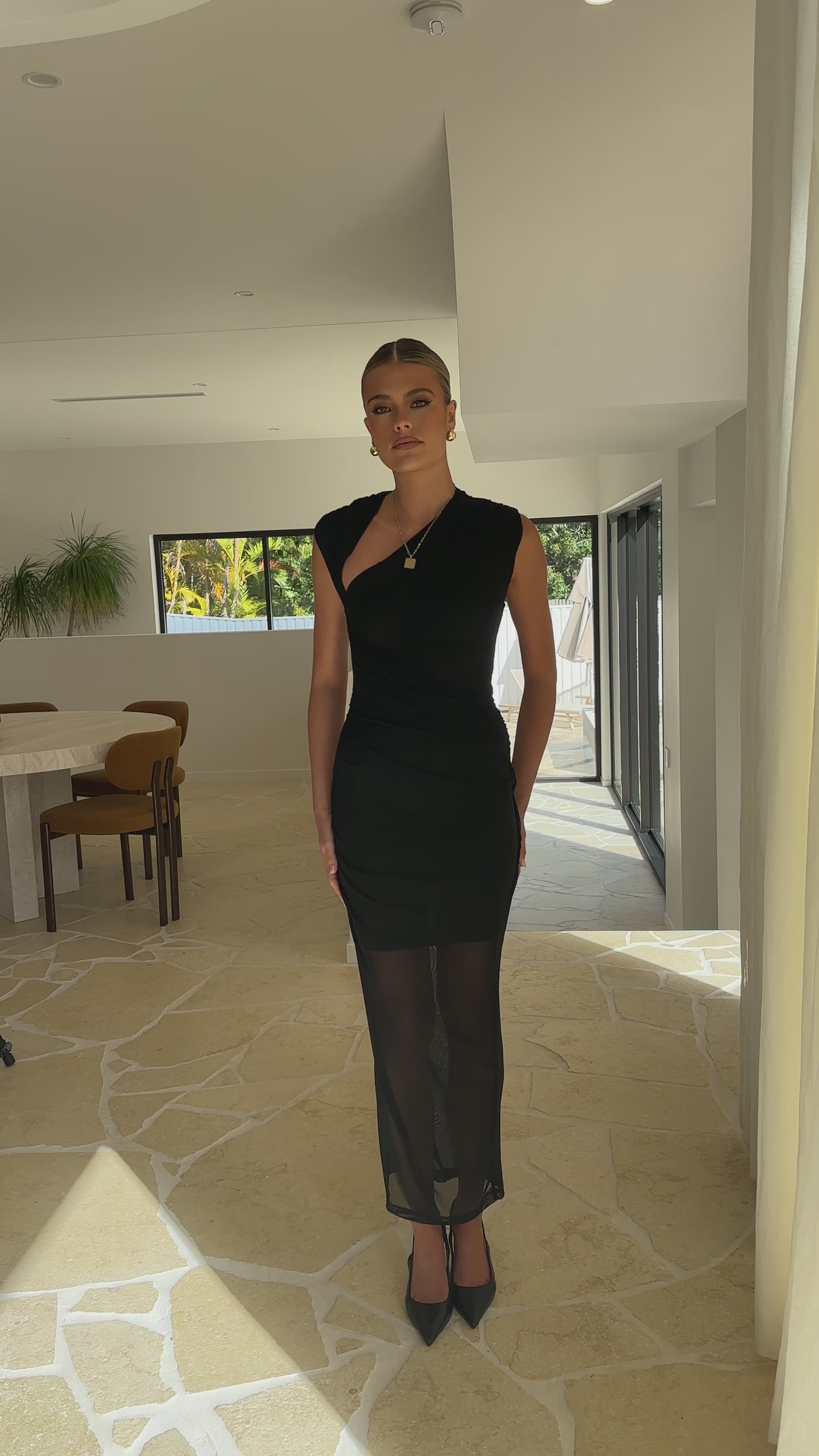 Load video: Alaiya Maxi Dress - Black - Billy J