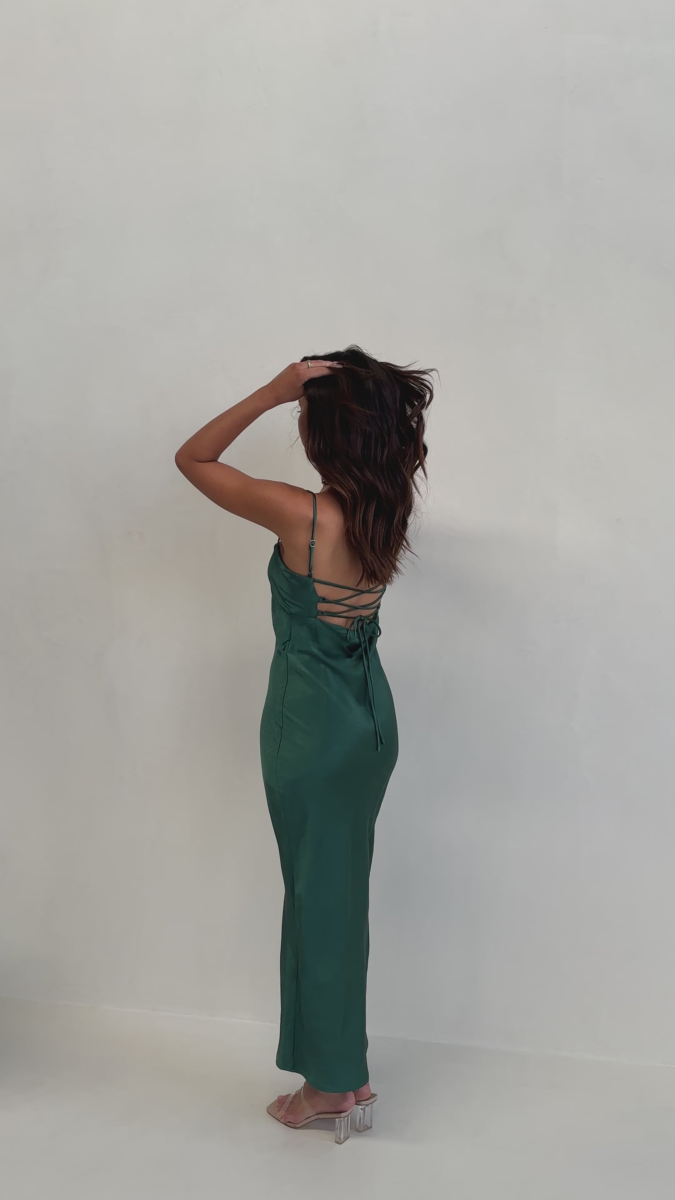 Load video: Keira Maxi Dress - Emerald - Billy J