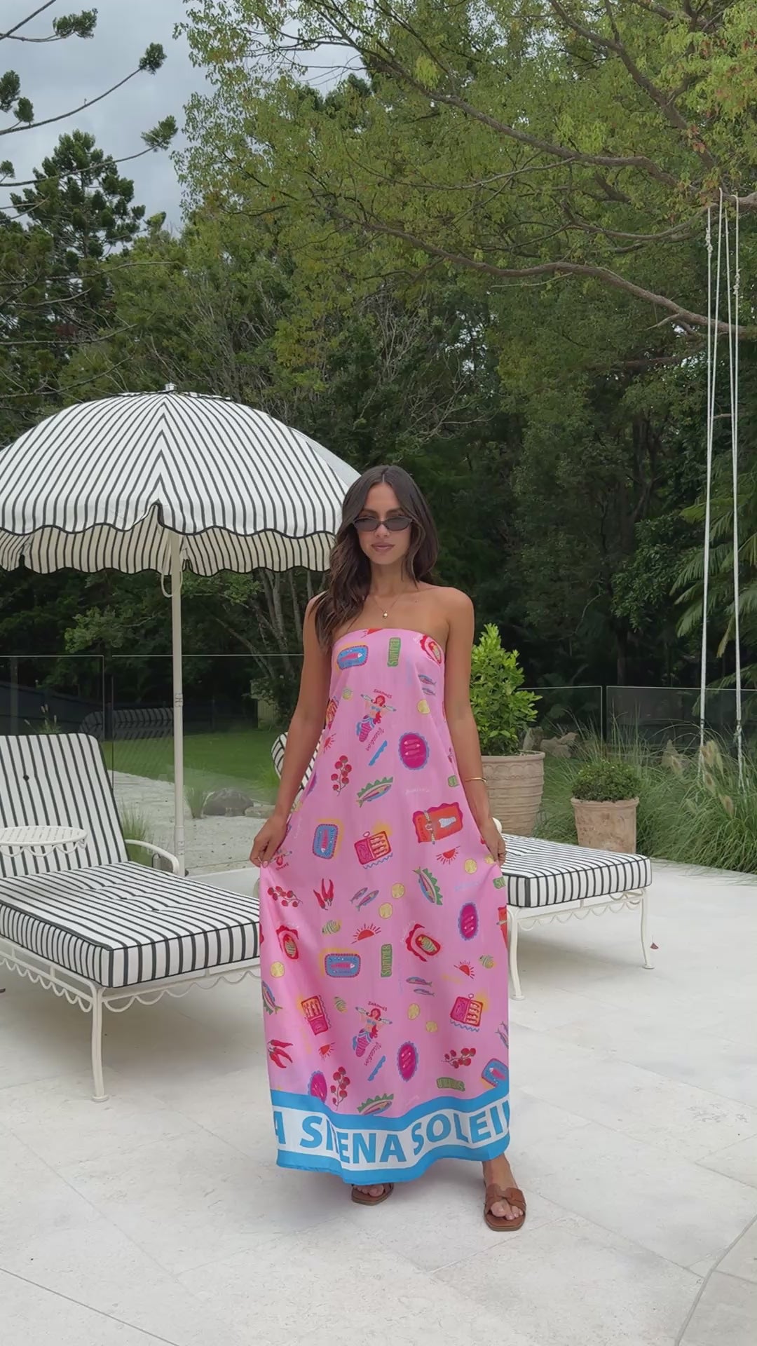 Load video: La Sirena Strapless Maxi Dress - Pink Soleil - Billy J