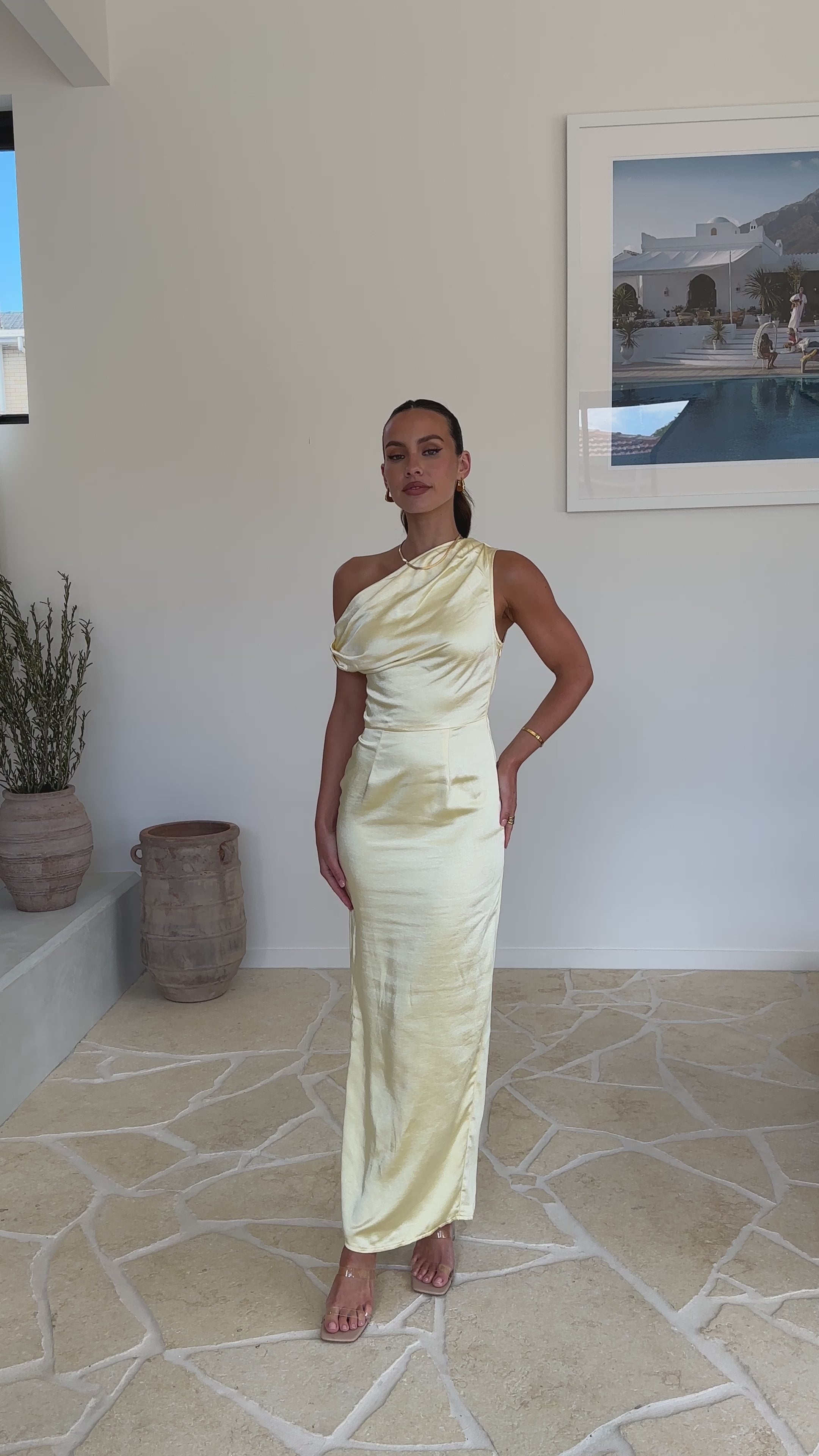 Load video: Harlowe Maxi Dress - Yellow - Billy J