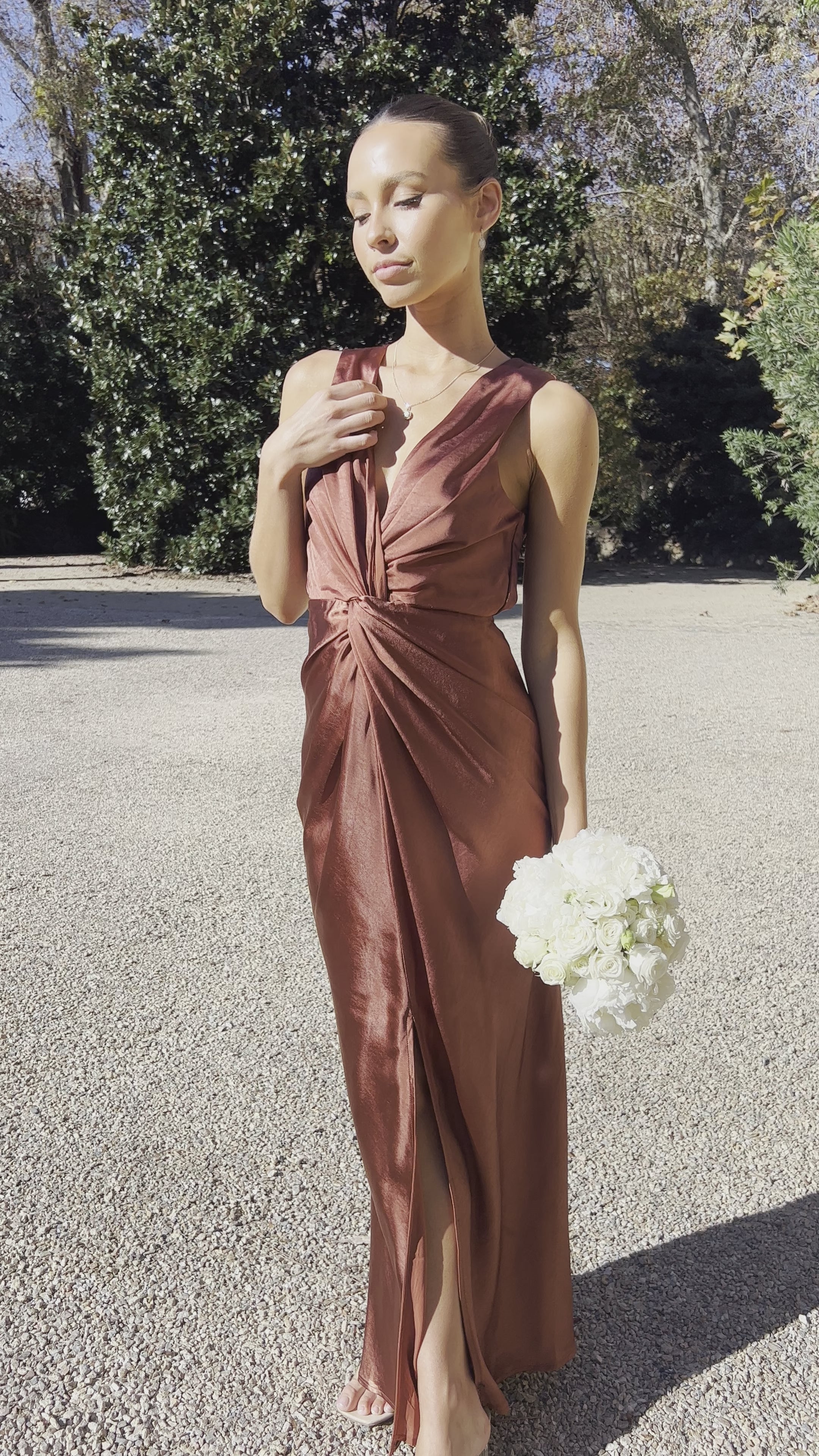 Load video: Lucia Maxi Dress - Rust - Billy J