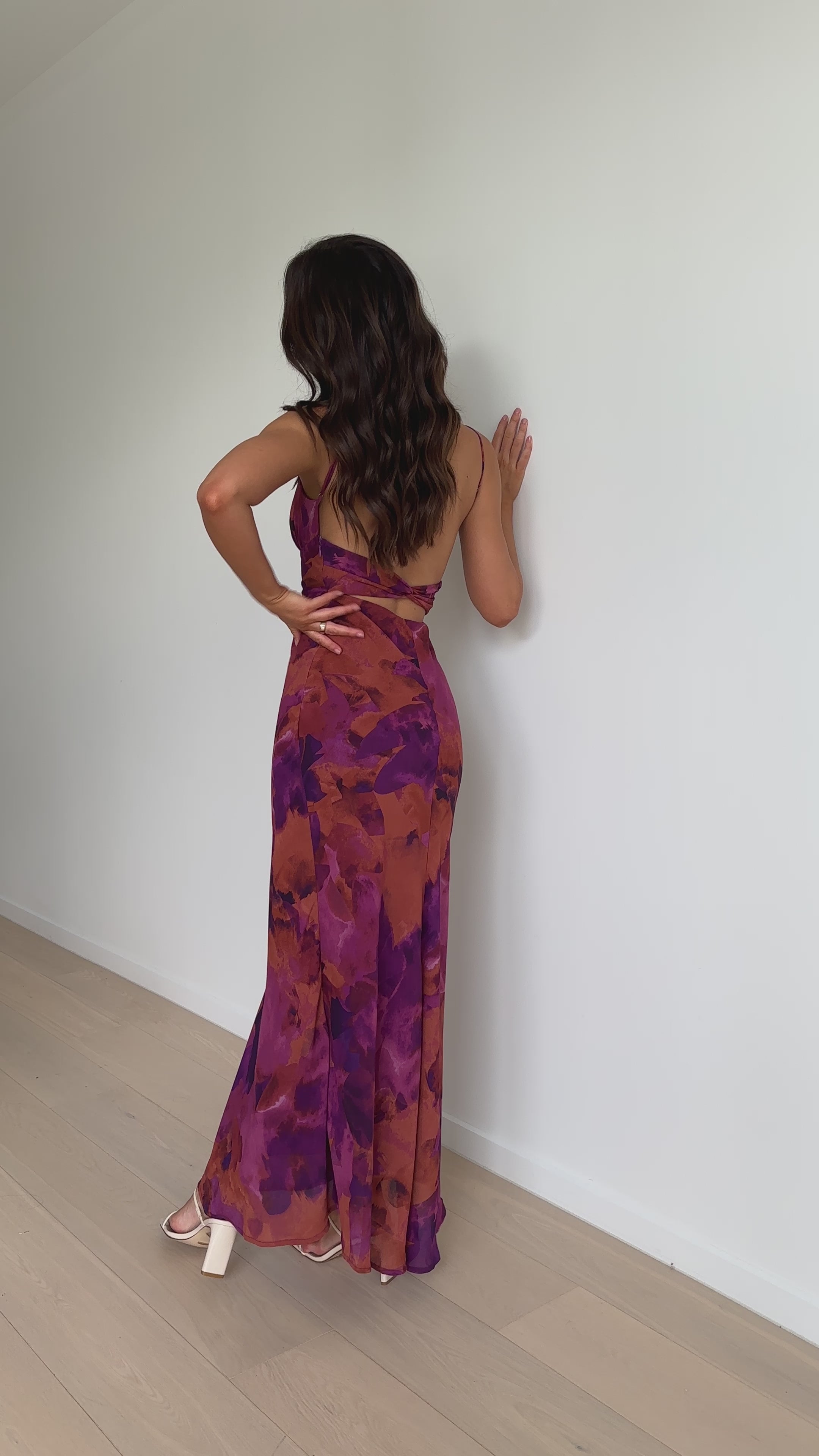 Load video: Margie Midi Dress - Dark Rose - Billy J