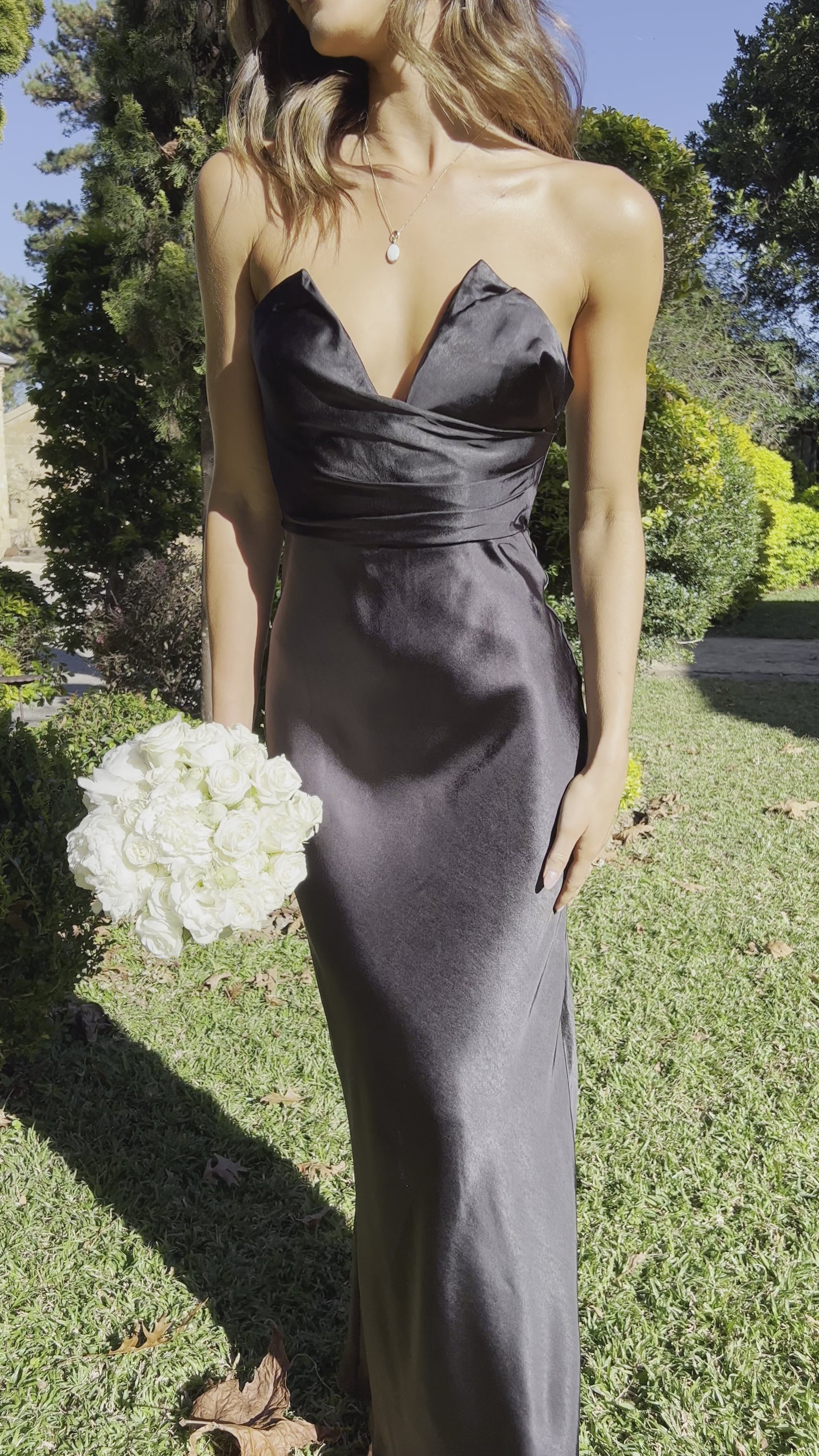 Load video: Valerie Maxi Dress - Black - Billy J