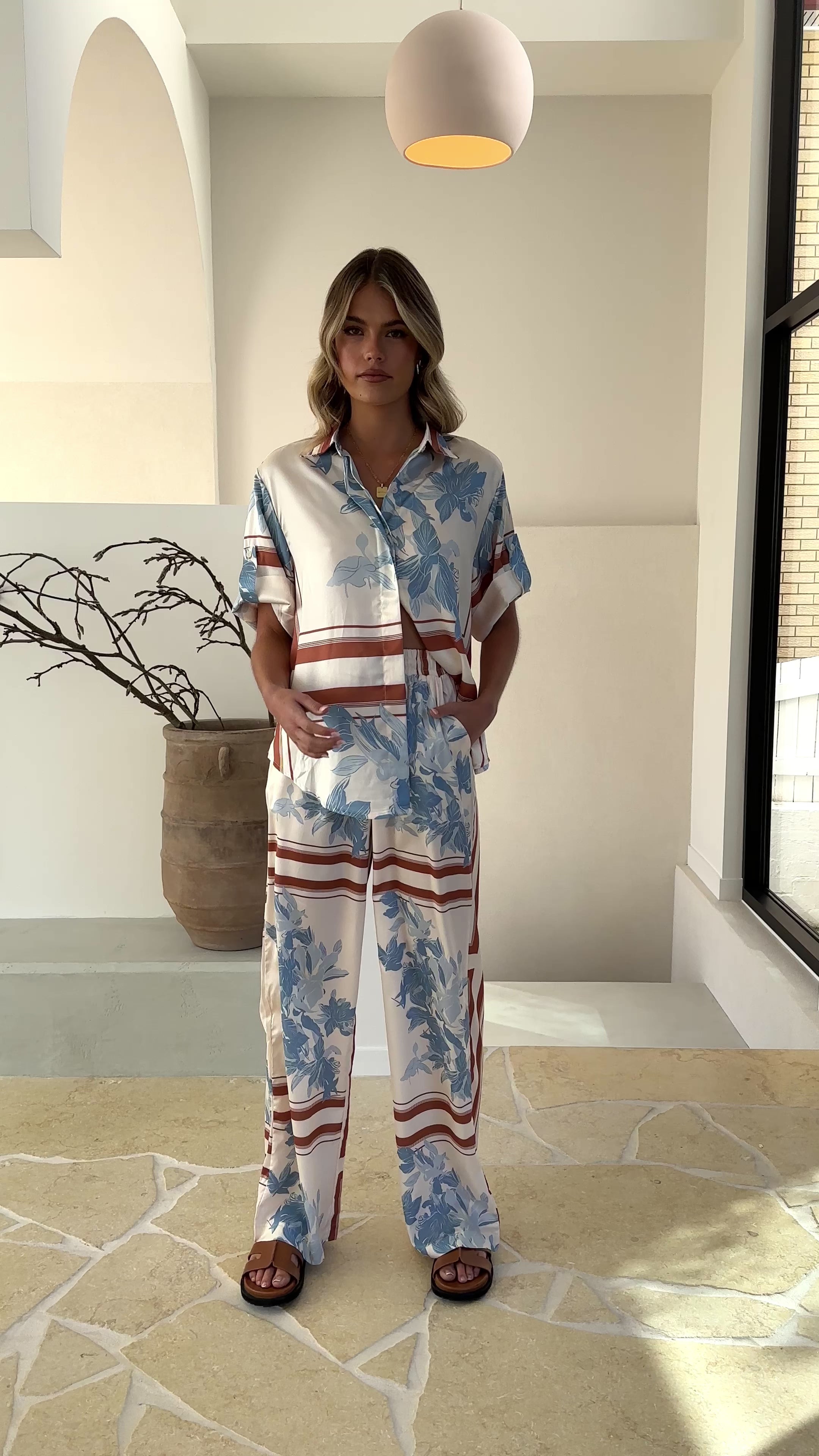 Load video: Valene Pants - Amore Print - Billy J