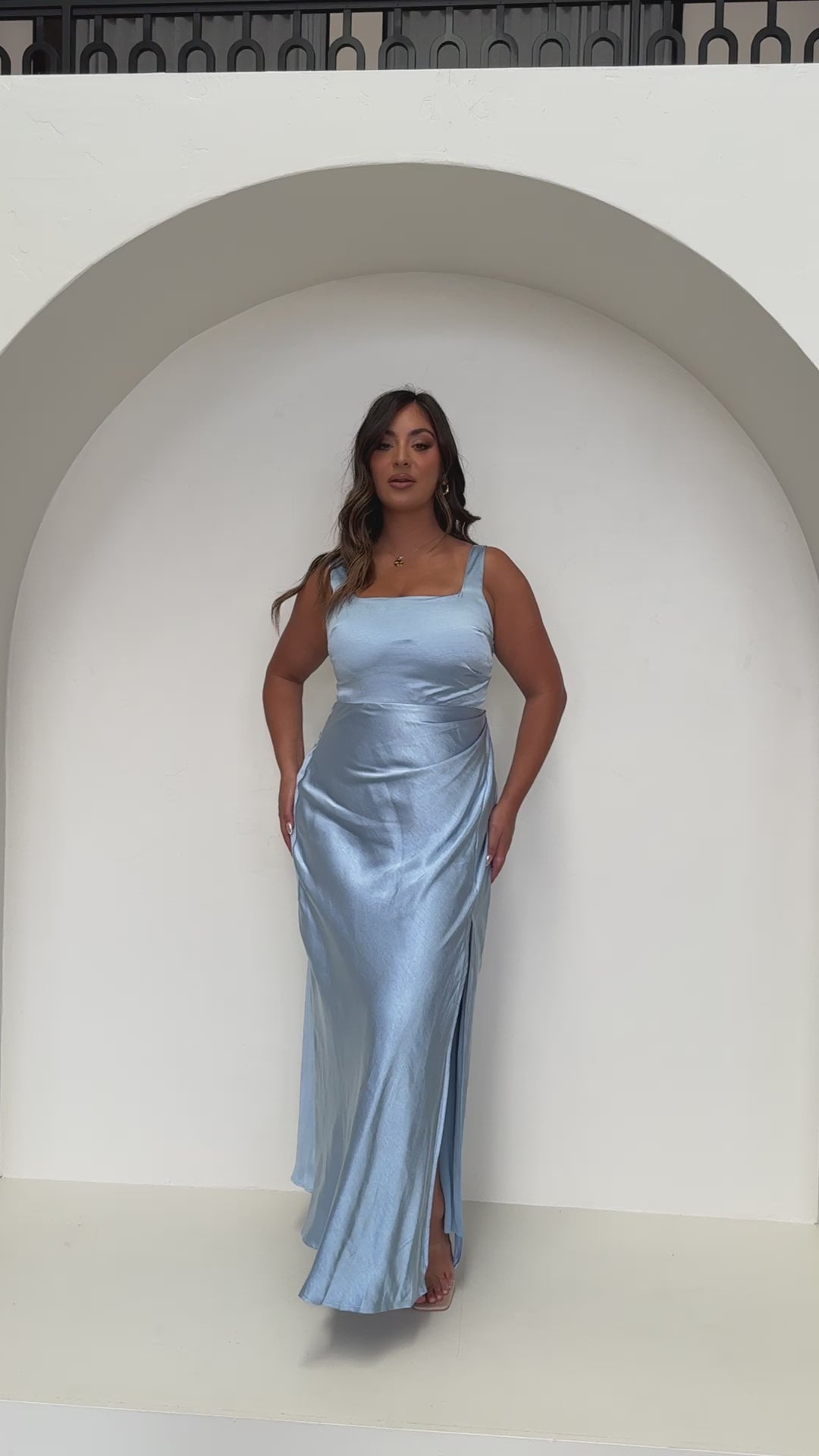 Load video: Alaria Maxi Dress - Blue - Billy J