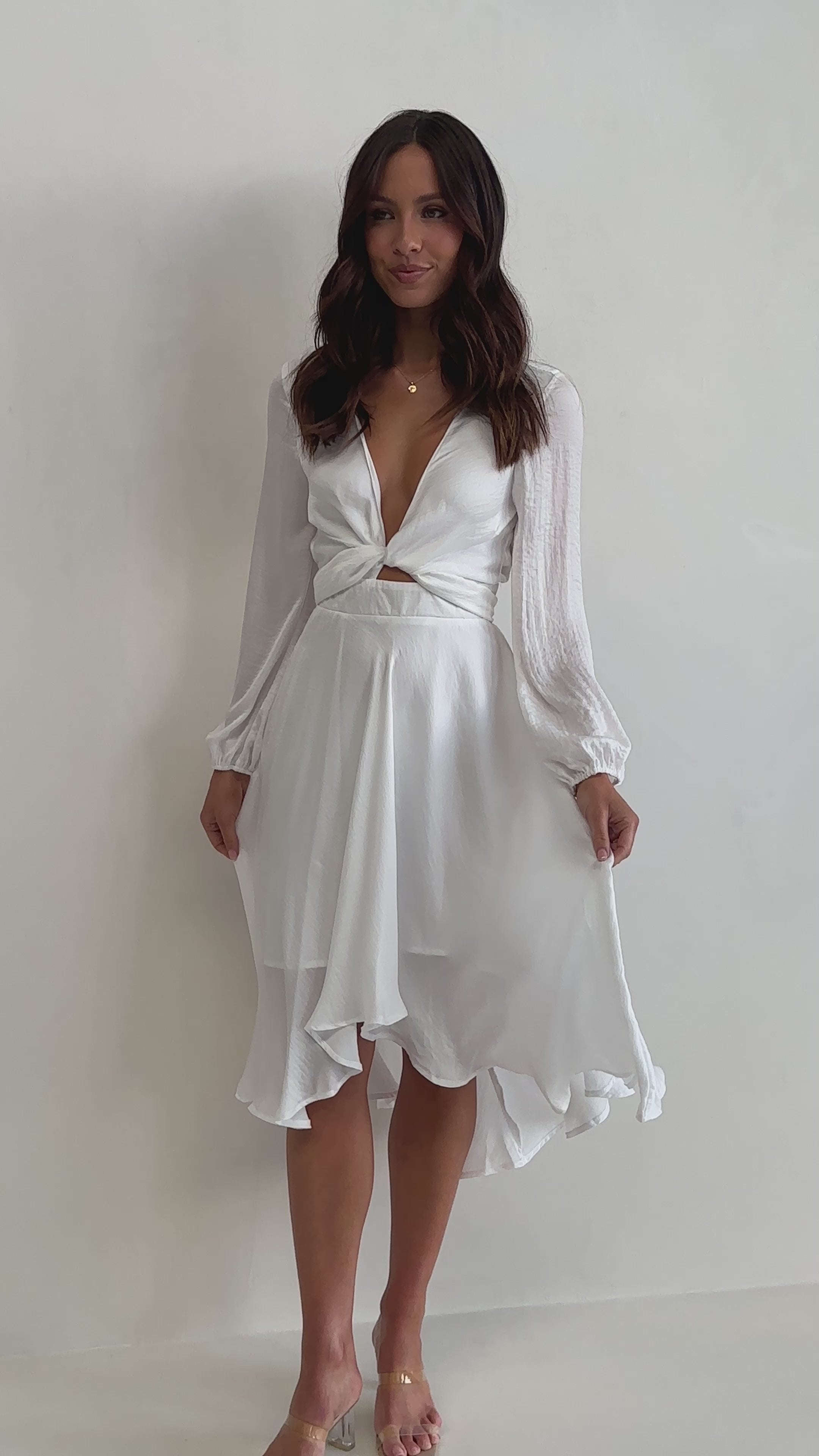Load video: Starry Nights Dress - White