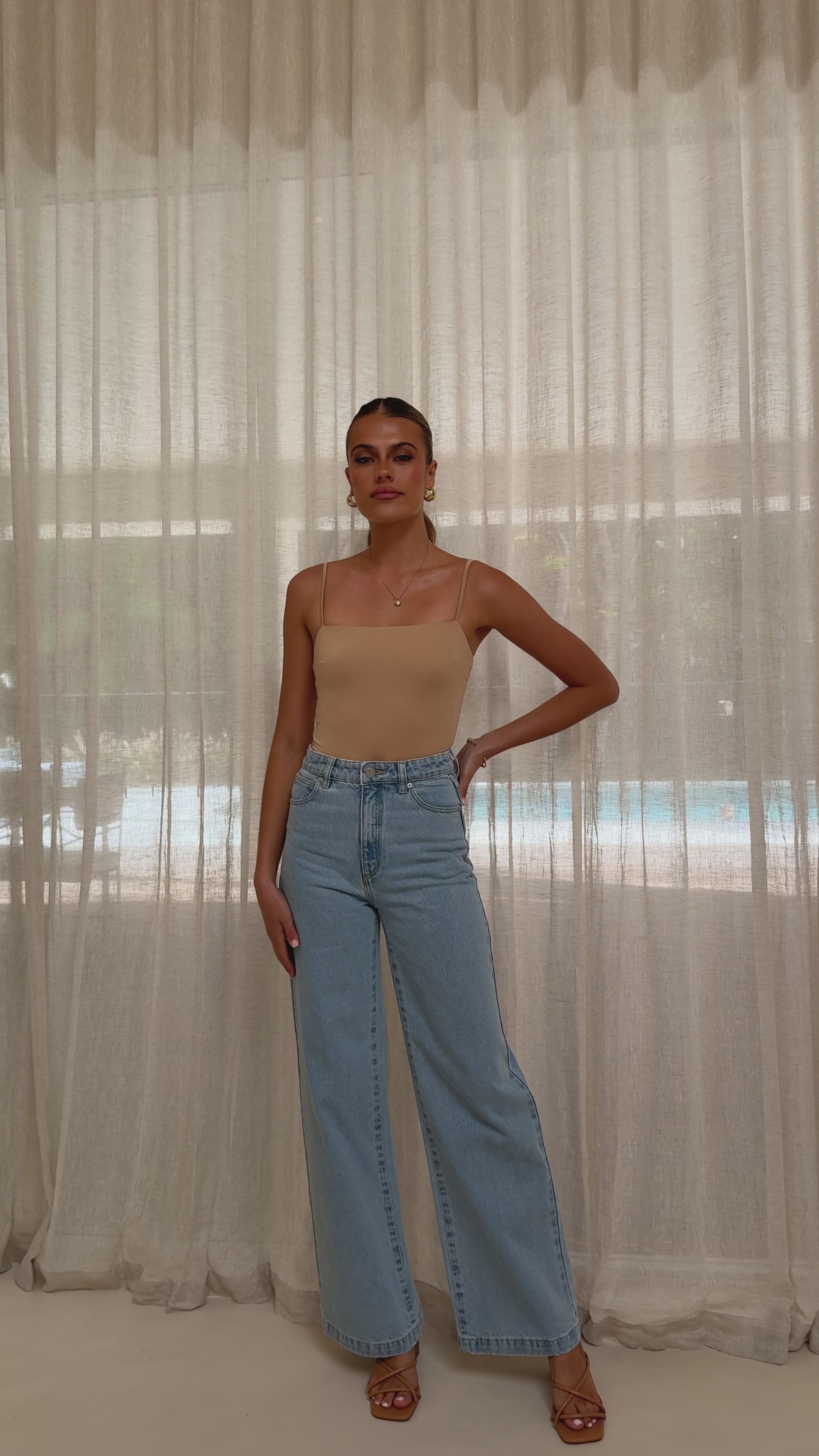 Load video: Amos Bodysuit - Nude - Billy J