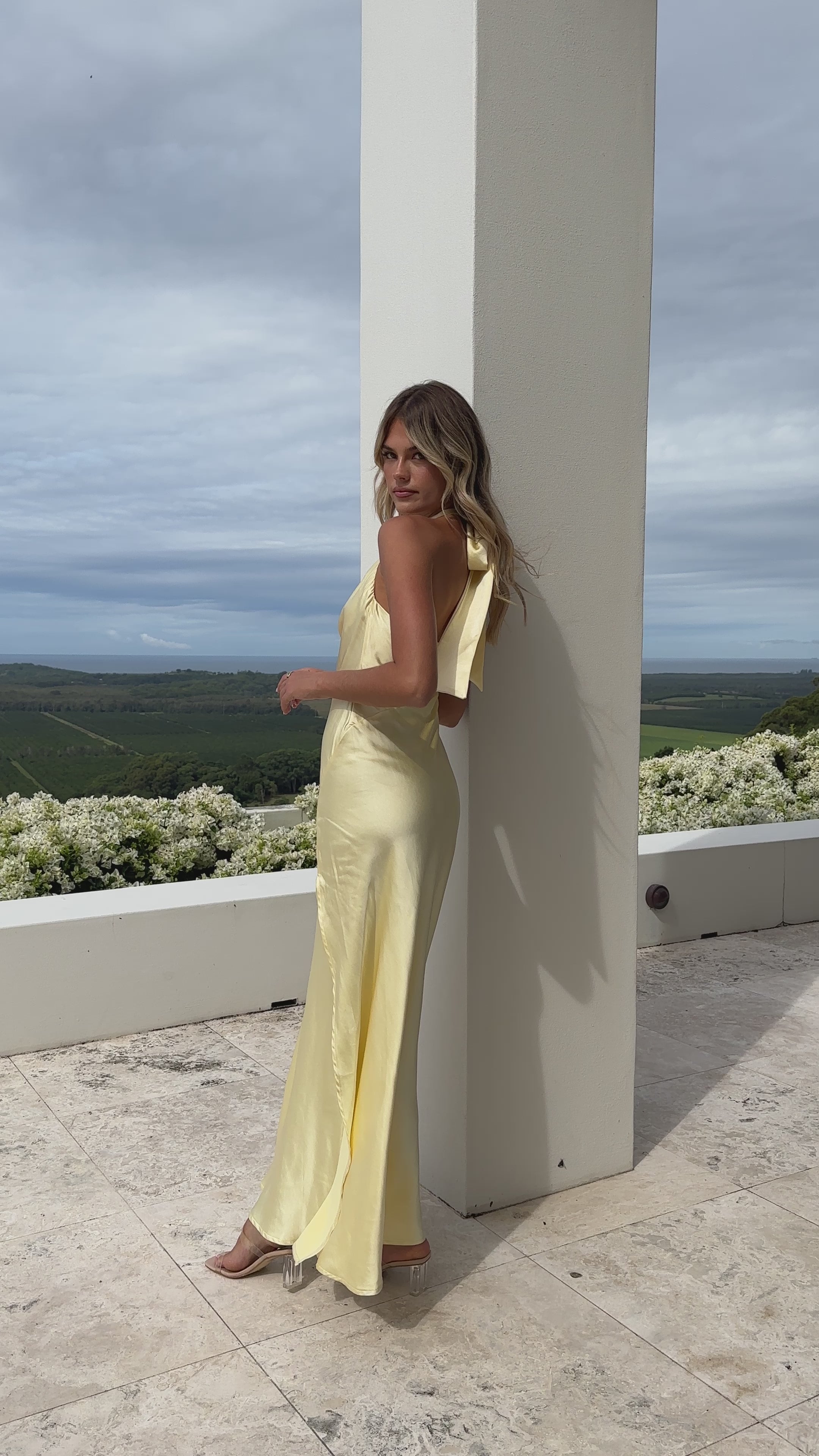 Load video: Sian Maxi Dress - Yellow - Billy J
